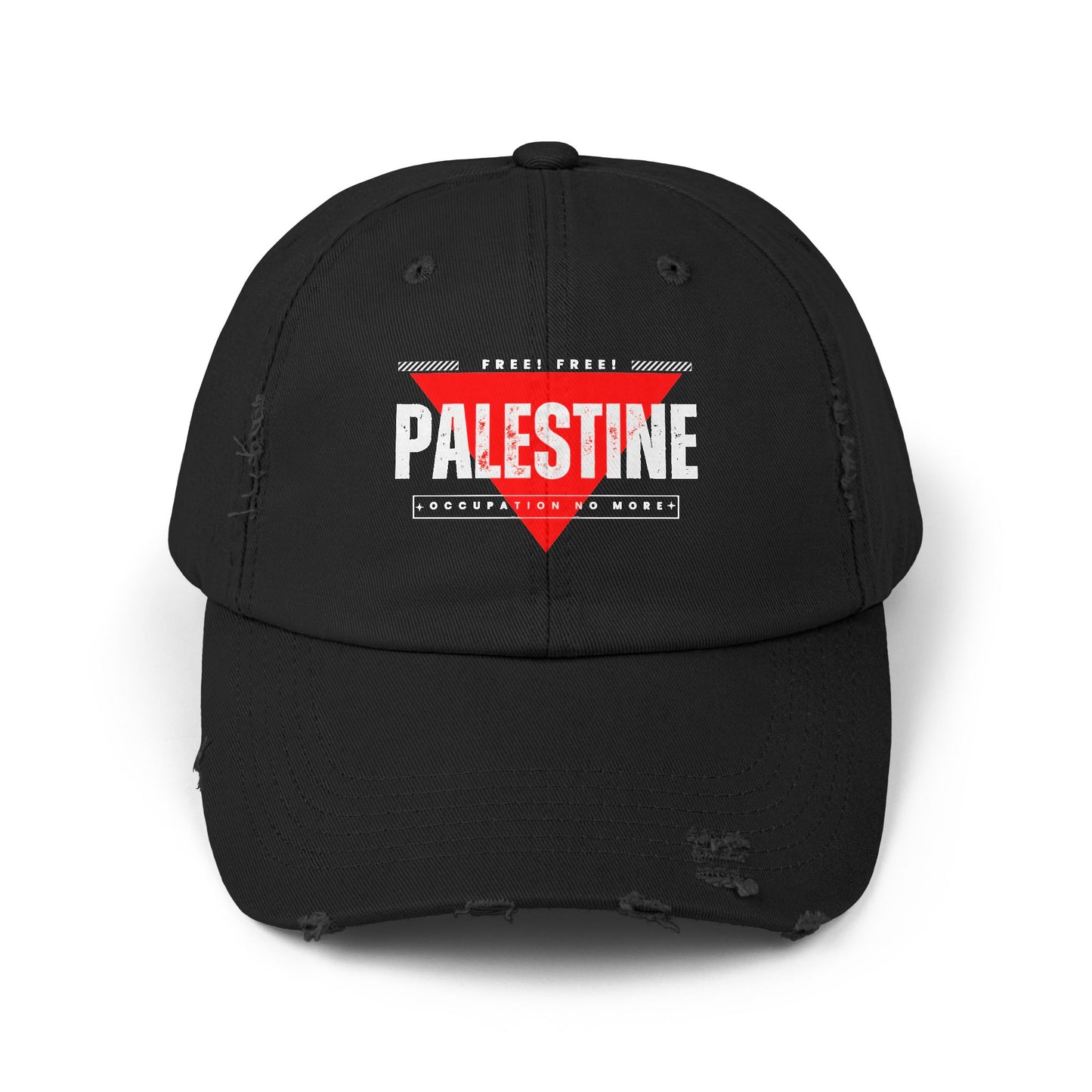 Distressed Cap - Palestine Freedom Hat, Activism Gift, Casual Streetwear, Summer Hat