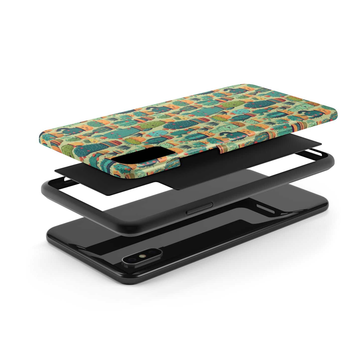 Cute Cactus Phone Cases, Tough iPhone Samsung Covers, Succulent Pattern