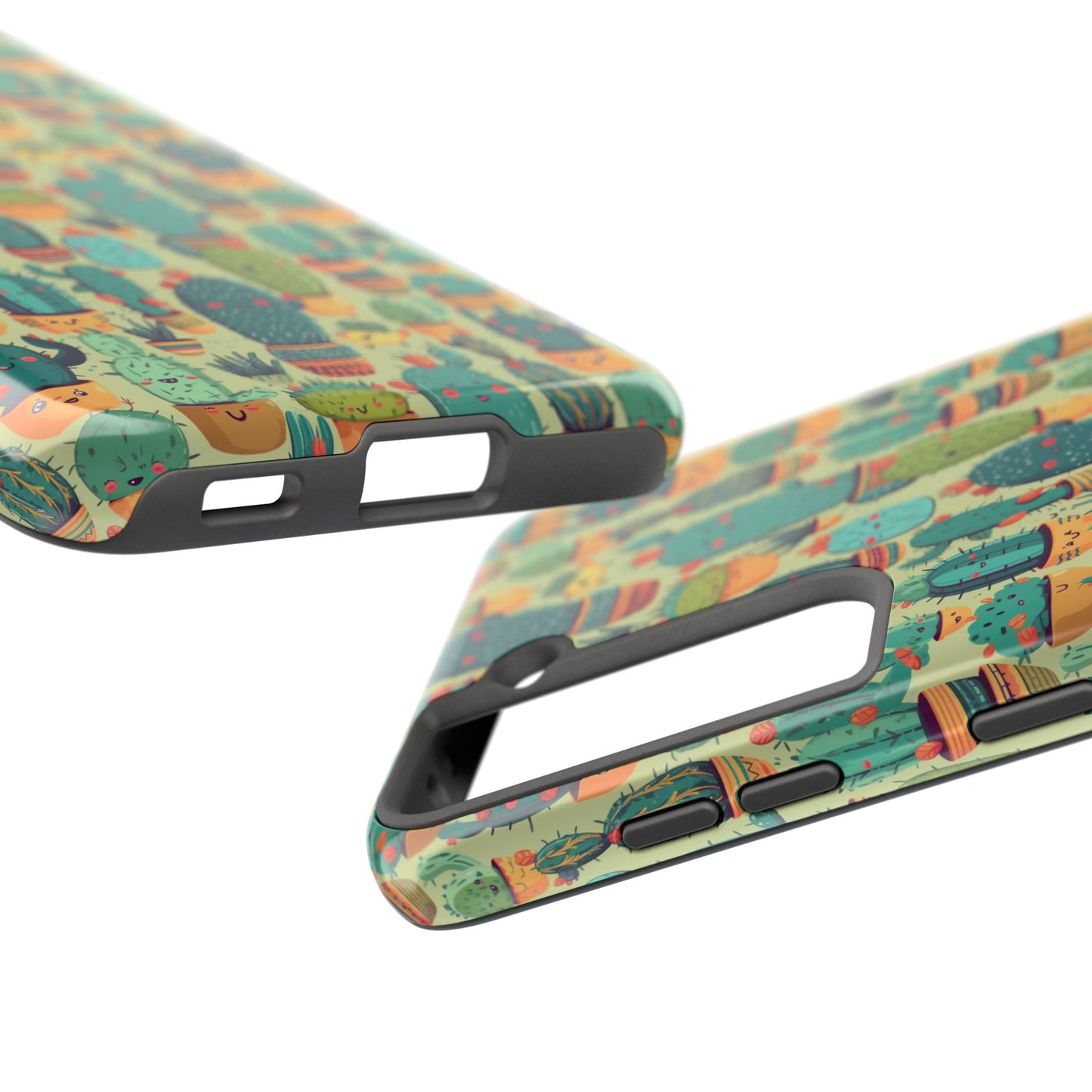 Cute Cactus Phone Cases, Tough iPhone Samsung Covers, Succulent Pattern
