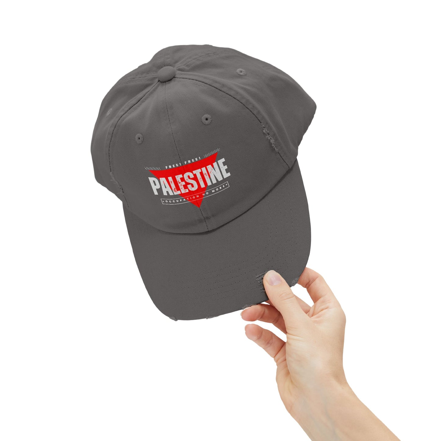 Distressed Cap - Palestine Freedom Hat, Activism Gift, Casual Streetwear, Summer Hat