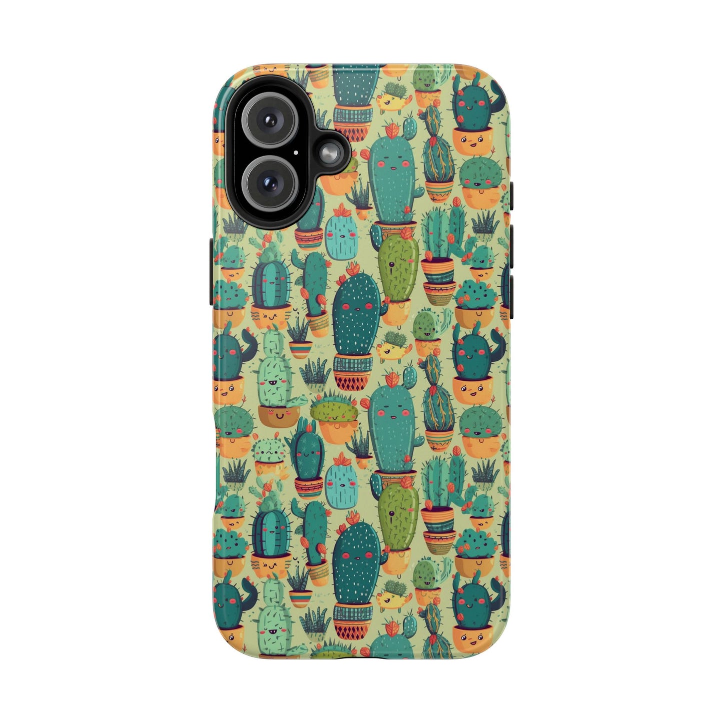 Cute Cactus Phone Cases, Tough iPhone Samsung Covers, Succulent Pattern