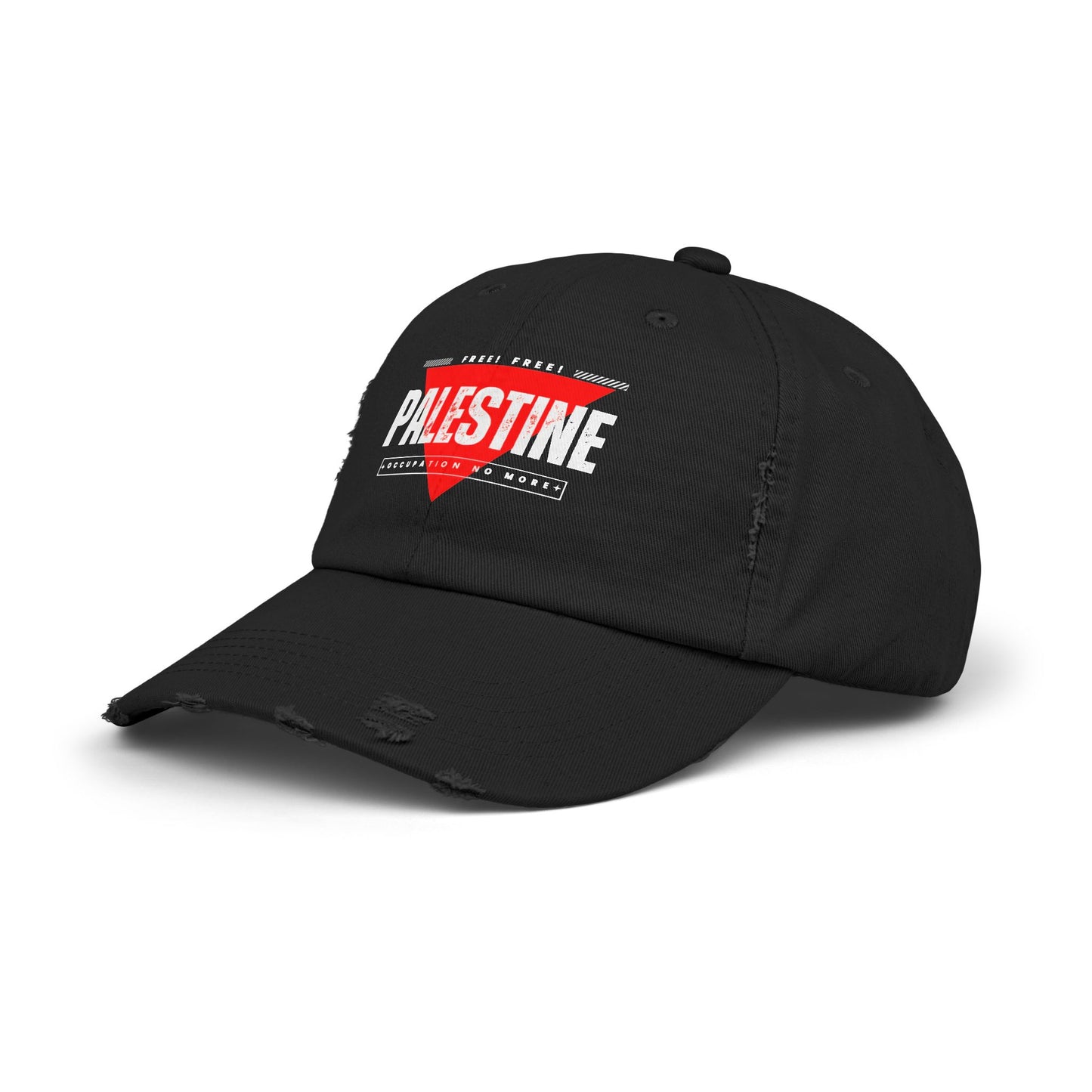 Distressed Cap - Palestine Freedom Hat, Activism Gift, Casual Streetwear, Summer Hat