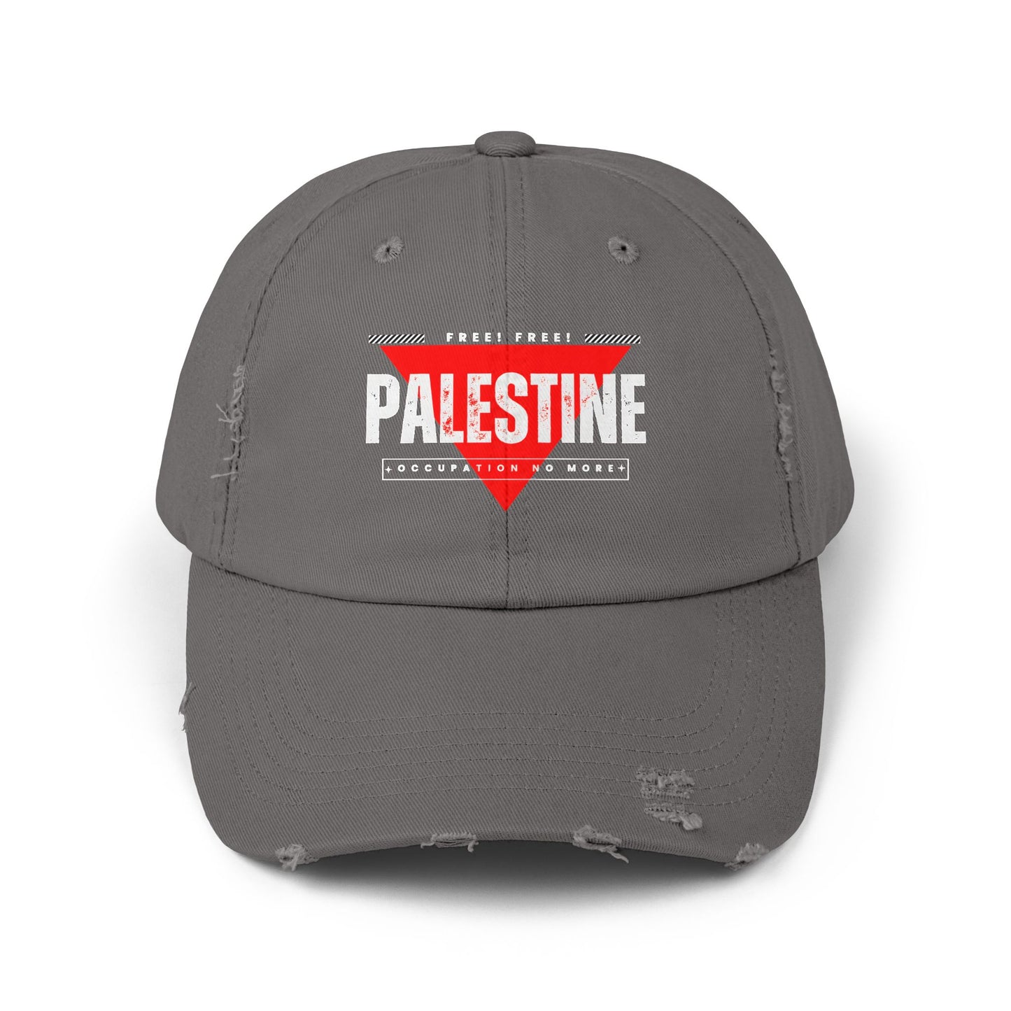 Distressed Cap - Palestine Freedom Hat, Activism Gift, Casual Streetwear, Summer Hat