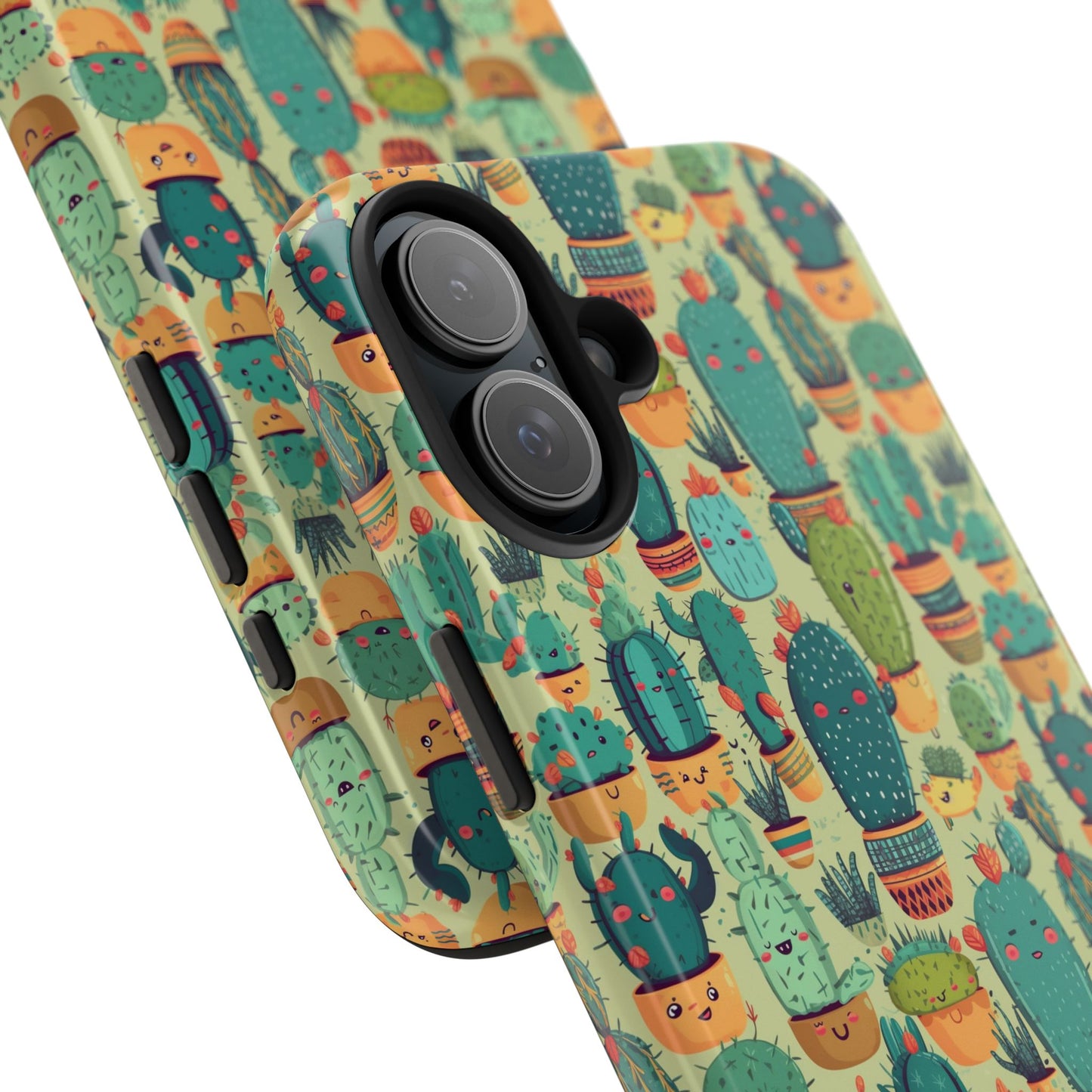Cute Cactus Phone Cases, Tough iPhone Samsung Covers, Succulent Pattern