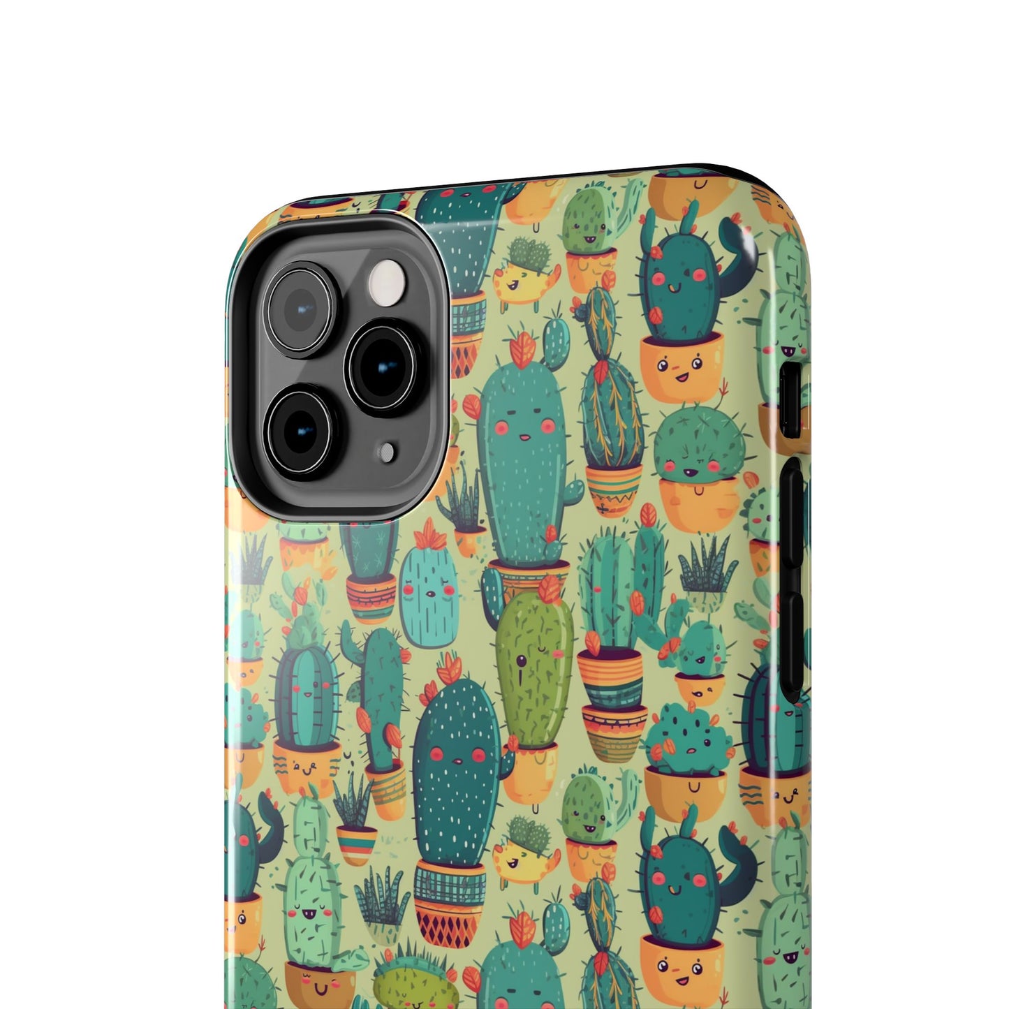 Cute Cactus Phone Cases, Tough iPhone Samsung Covers, Succulent Pattern