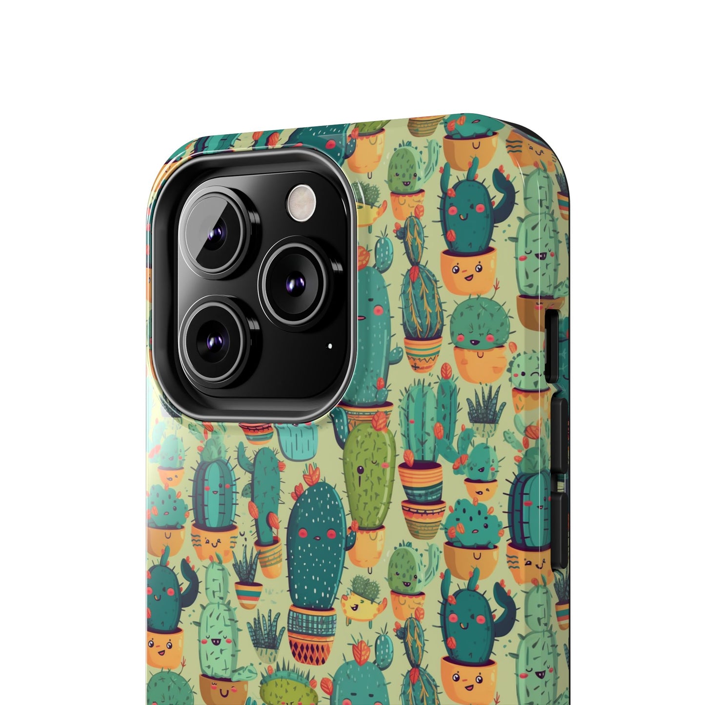 Cute Cactus Phone Cases, Tough iPhone Samsung Covers, Succulent Pattern