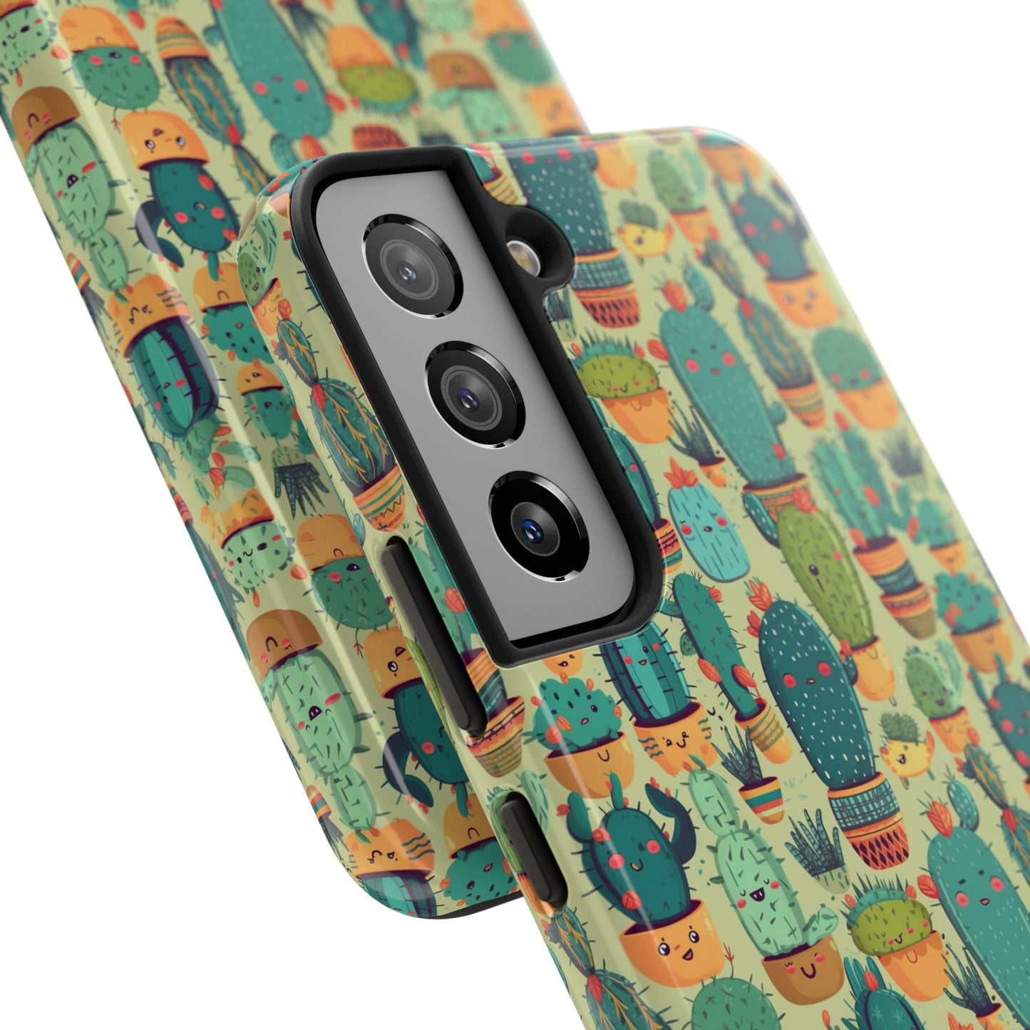 Cute Cactus Phone Cases, Tough iPhone Samsung Covers, Succulent Pattern