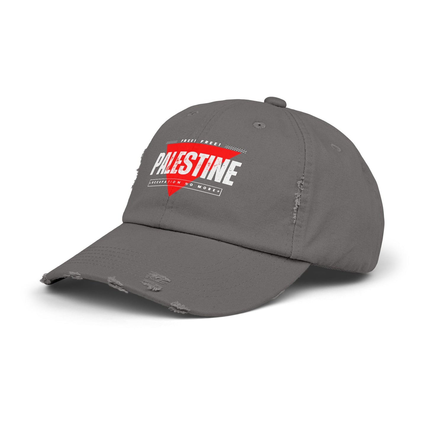 Distressed Cap - Palestine Freedom Hat, Activism Gift, Casual Streetwear, Summer Hat