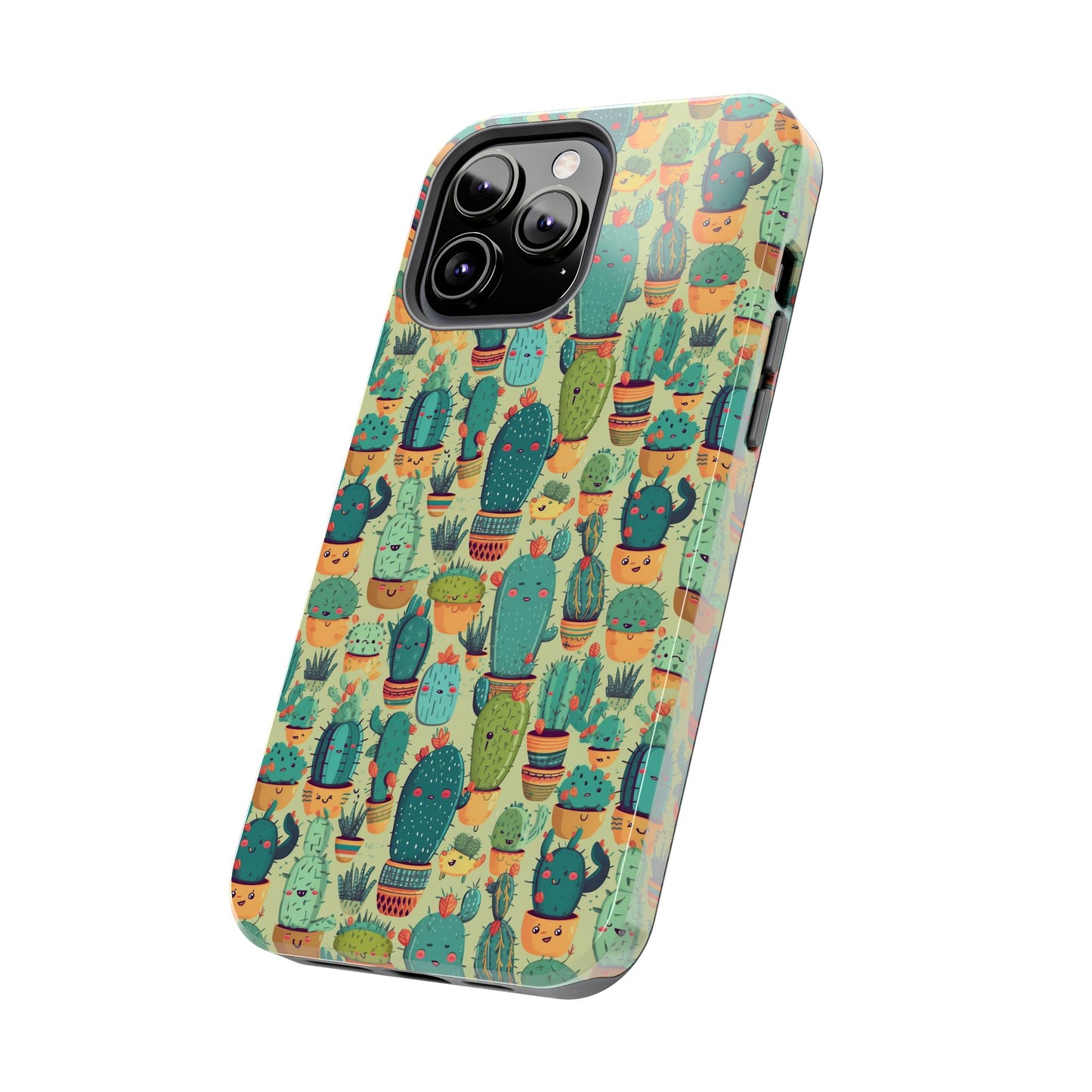 Cute Cactus Phone Cases, Tough iPhone Samsung Covers, Succulent Pattern