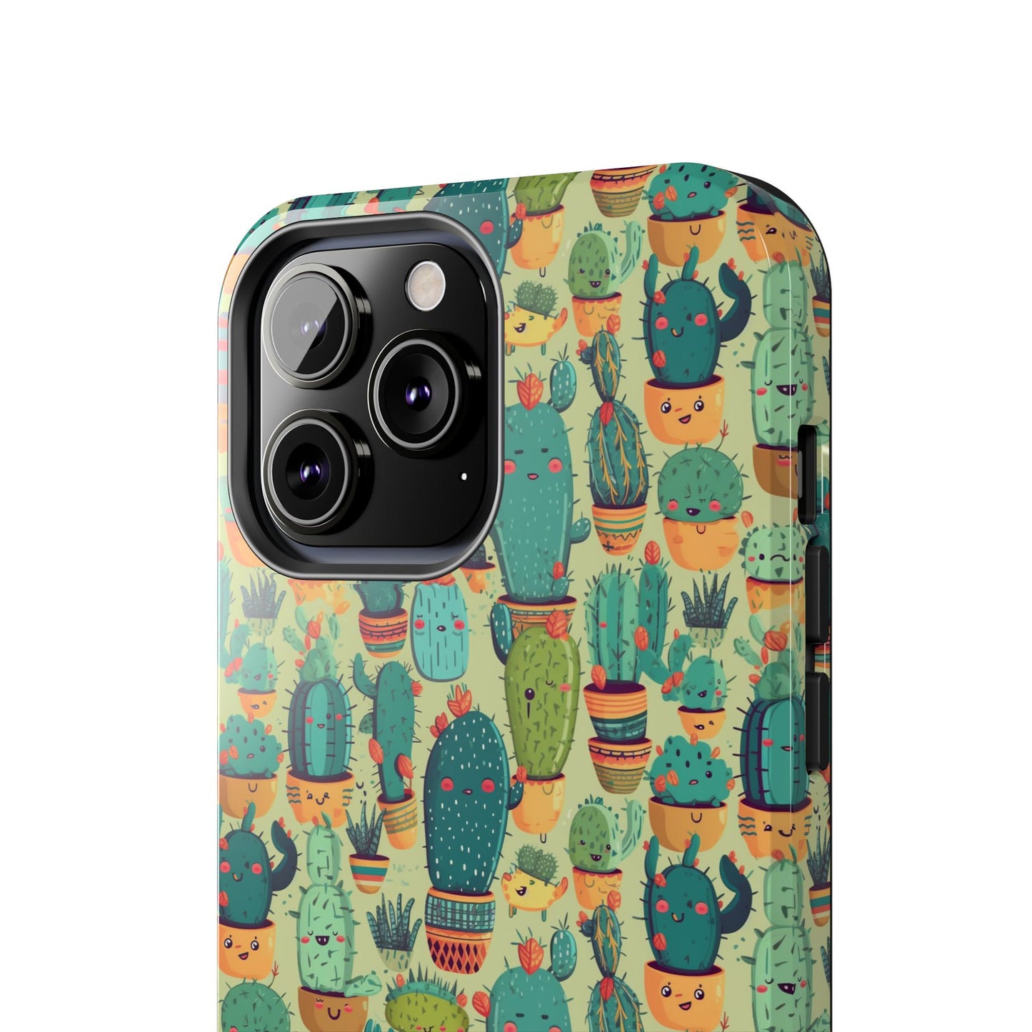 Cute Cactus Phone Cases, Tough iPhone Samsung Covers, Succulent Pattern