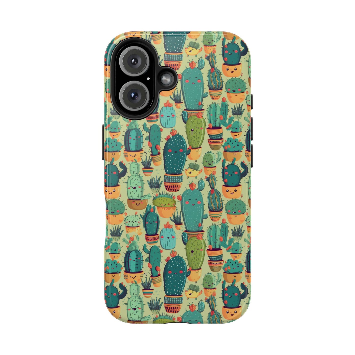 Cute Cactus Phone Cases, Tough iPhone Samsung Covers, Succulent Pattern