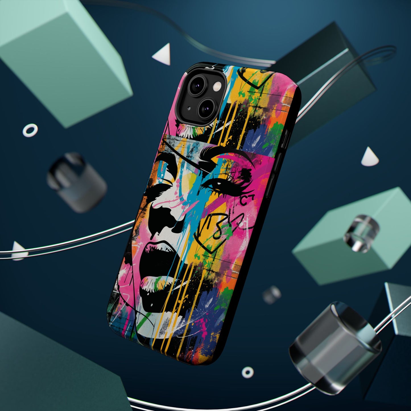 Phone Cases, Colorful Art, Trendy Accessories, Unique Gifts, Tough Cases with
