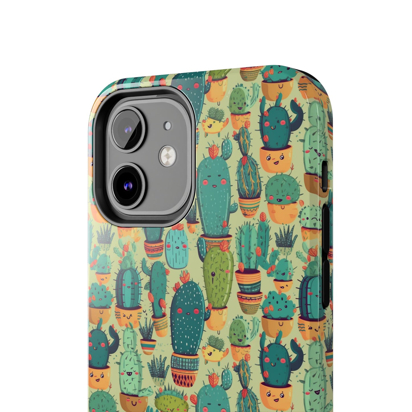 Cute Cactus Phone Cases, Tough iPhone Samsung Covers, Succulent Pattern