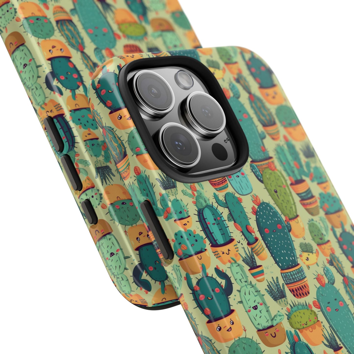 Cute Cactus Phone Cases, Tough iPhone Samsung Covers, Succulent Pattern