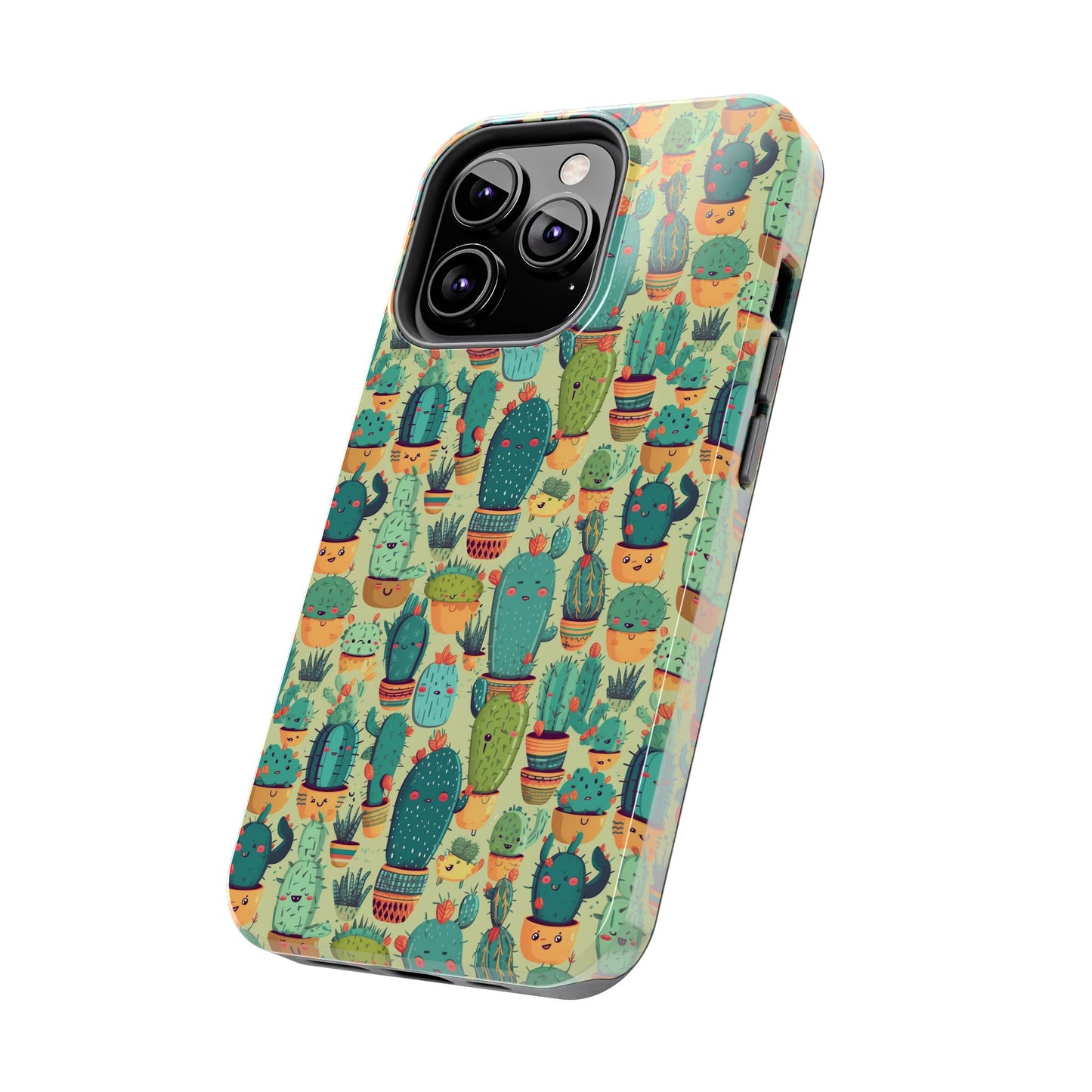 Cute Cactus Phone Cases, Tough iPhone Samsung Covers, Succulent Pattern