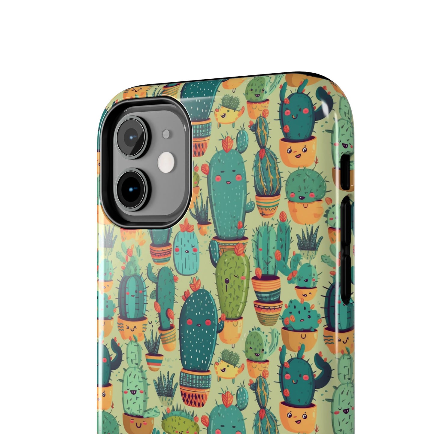 Cute Cactus Phone Cases, Tough iPhone Samsung Covers, Succulent Pattern