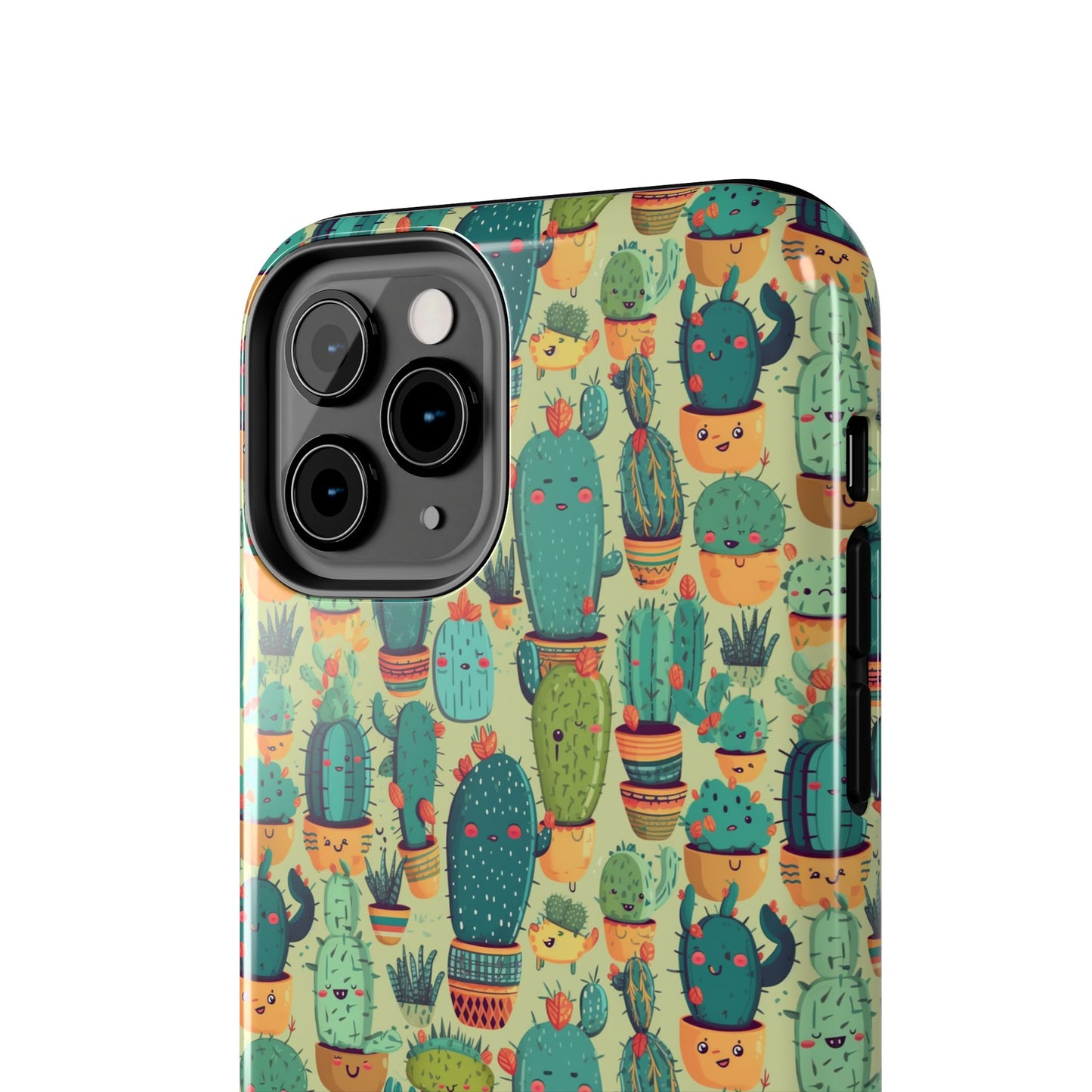 Cute Cactus Phone Cases, Tough iPhone Samsung Covers, Succulent Pattern