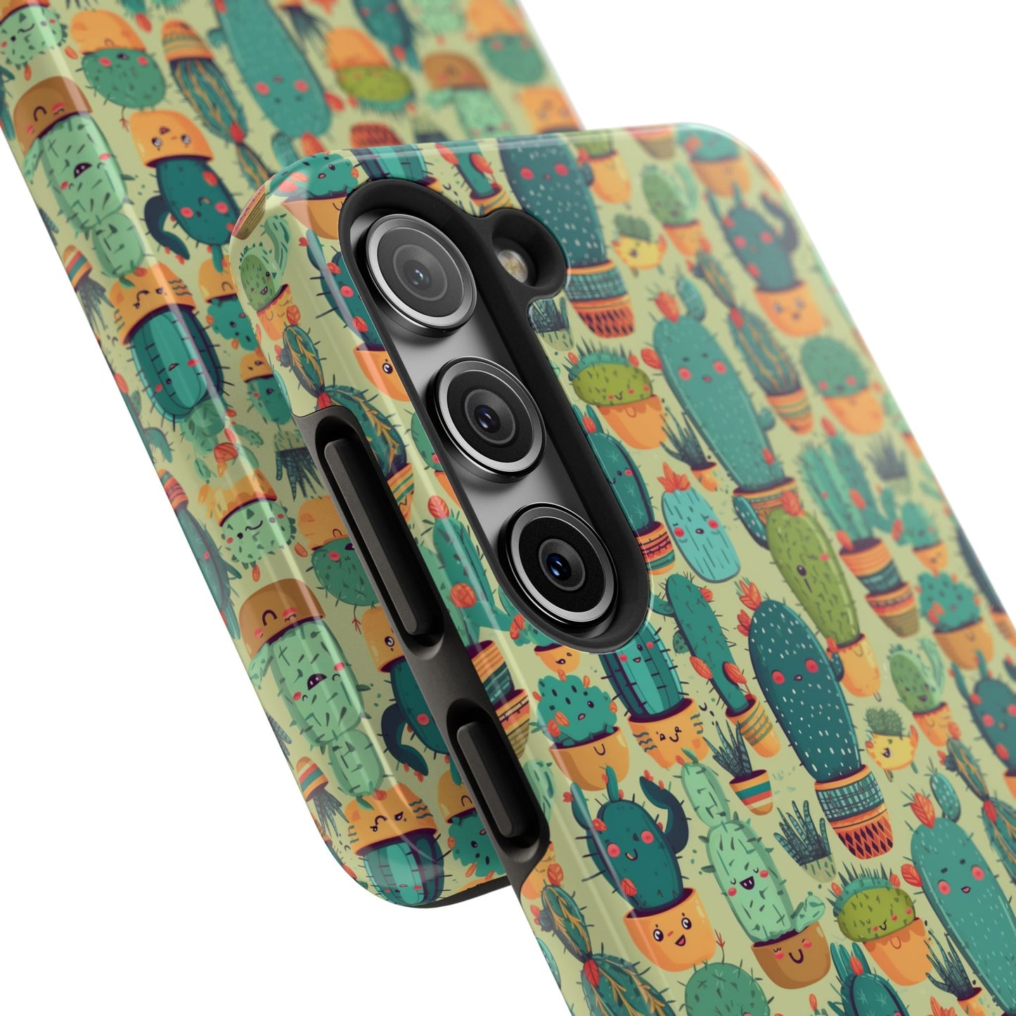 Cute Cactus Phone Cases, Tough iPhone Samsung Covers, Succulent Pattern
