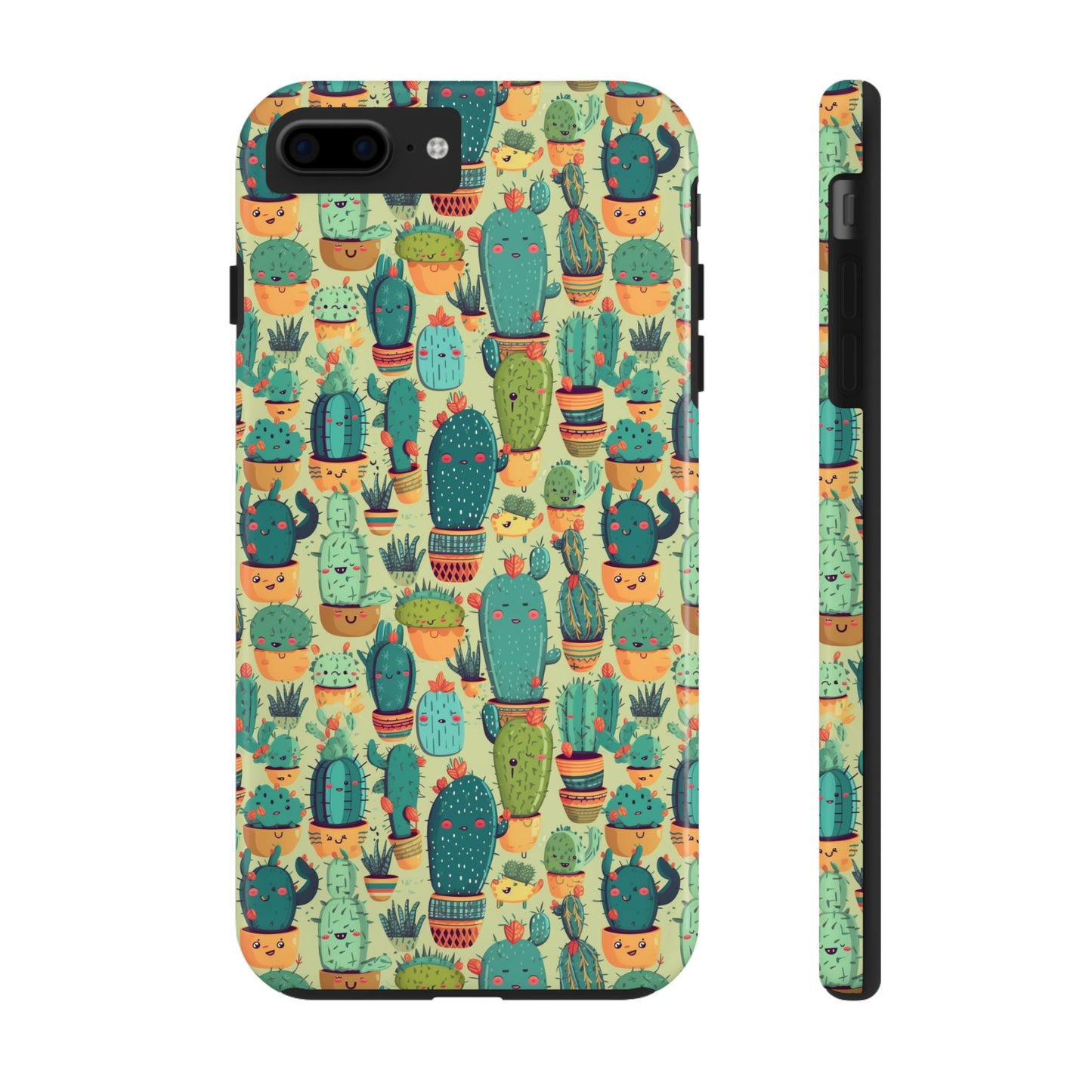 Cute Cactus Phone Cases, Tough iPhone Samsung Covers, Succulent Pattern