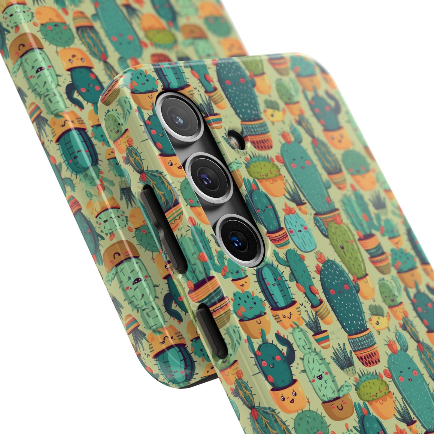 Cute Cactus Phone Cases, Tough iPhone Samsung Covers, Succulent Pattern