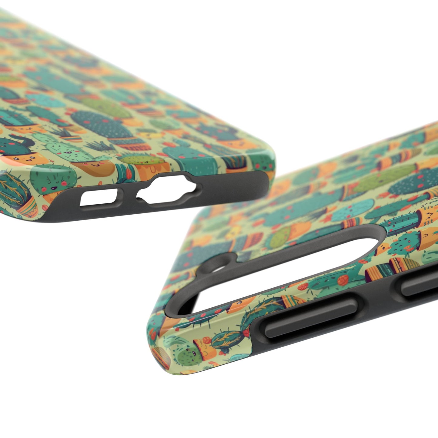 Cute Cactus Phone Cases, Tough iPhone Samsung Covers, Succulent Pattern