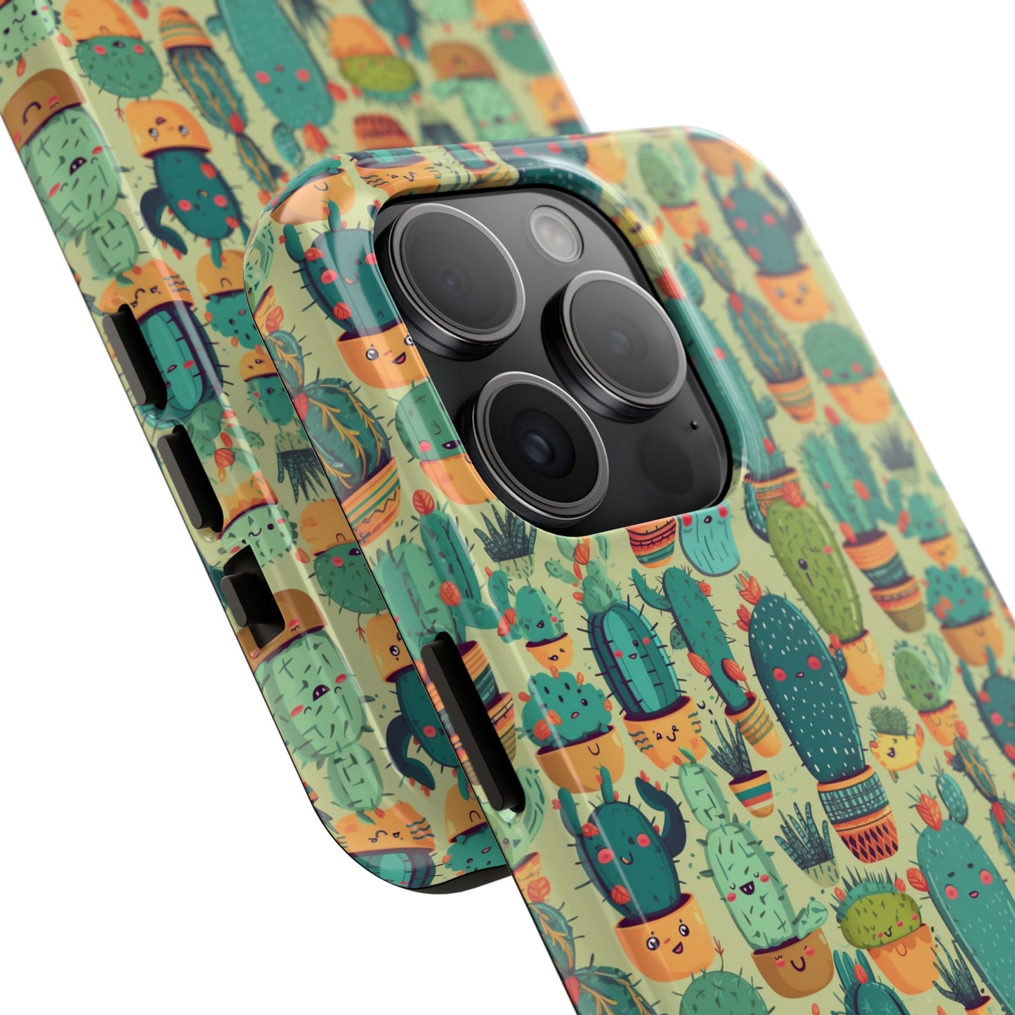 Cute Cactus Phone Cases, Tough iPhone Samsung Covers, Succulent Pattern