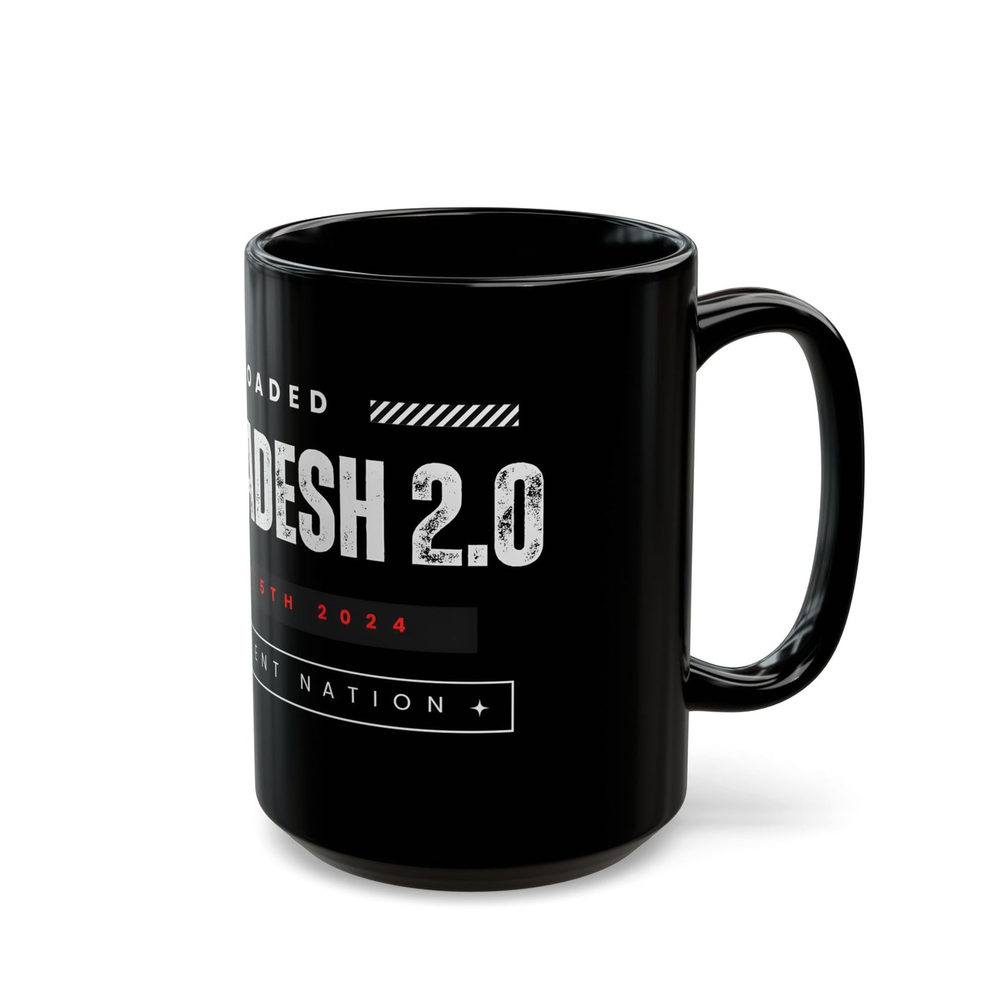 Bangladesh 2 0 Quota Movement Black Mug, Coffee Mug for Coffee Lovers, Patriotic