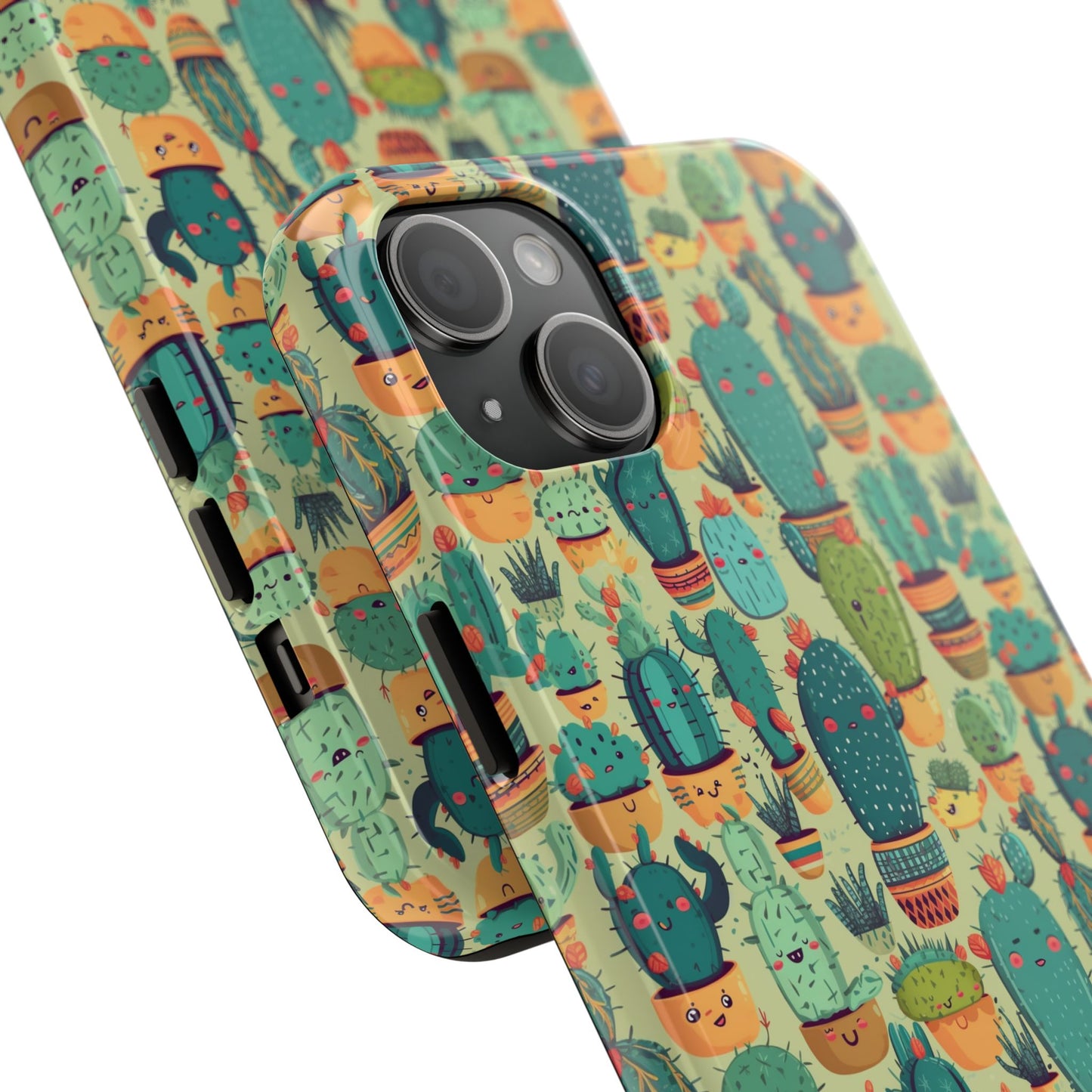 Cute Cactus Phone Cases, Tough iPhone Samsung Covers, Succulent Pattern