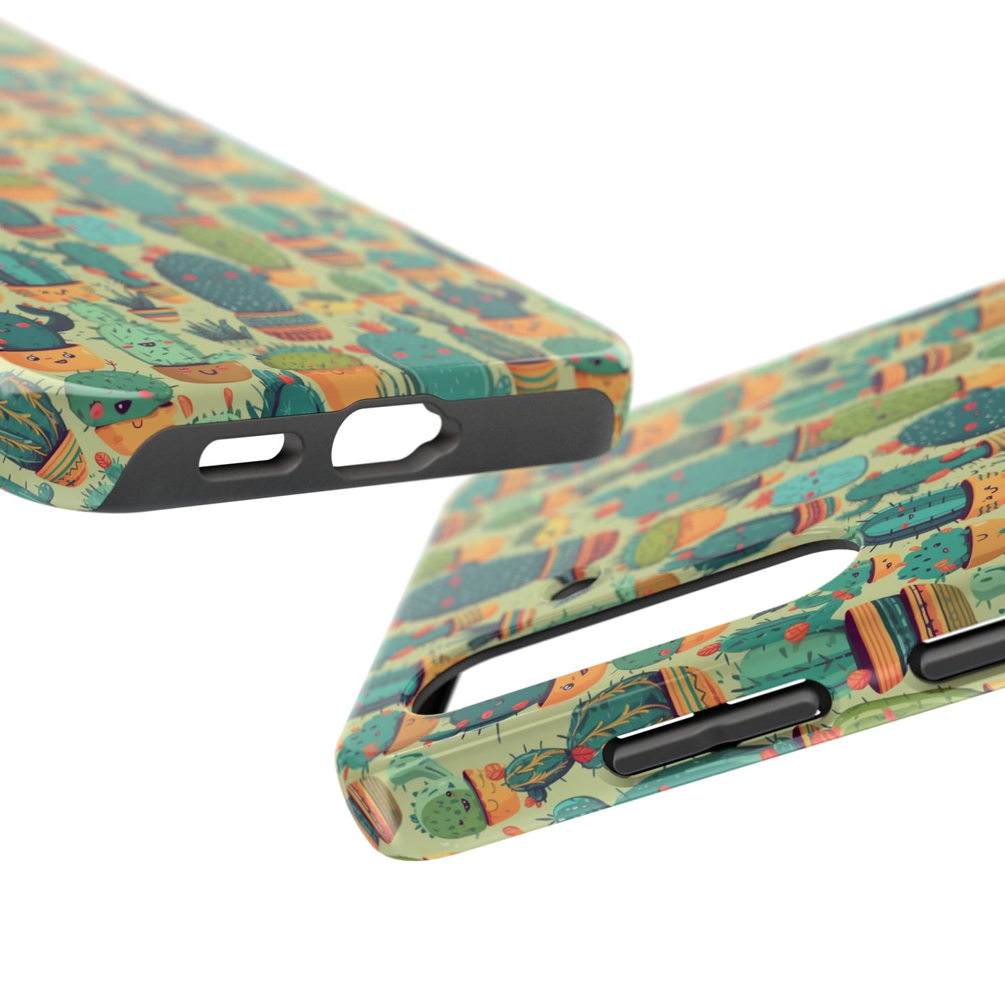 Cute Cactus Phone Cases, Tough iPhone Samsung Covers, Succulent Pattern