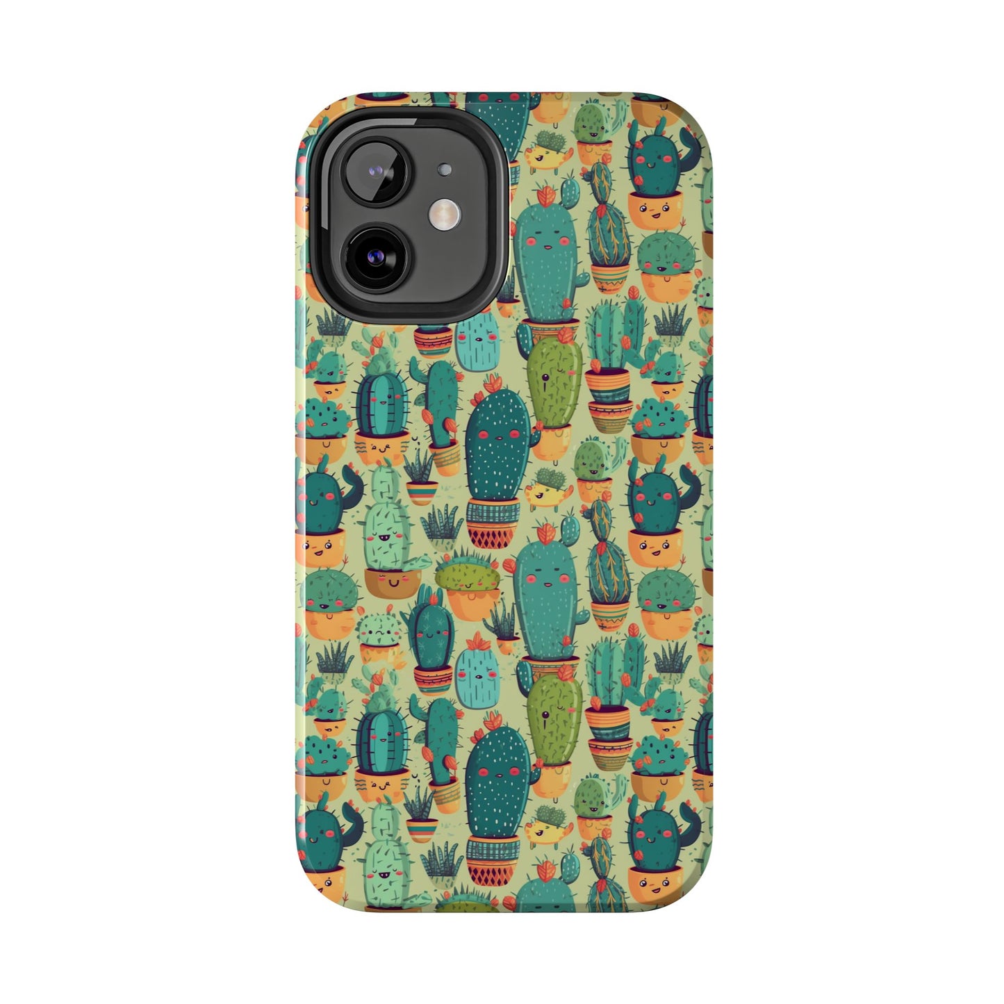 Cute Cactus Phone Cases, Tough iPhone Samsung Covers, Succulent Pattern