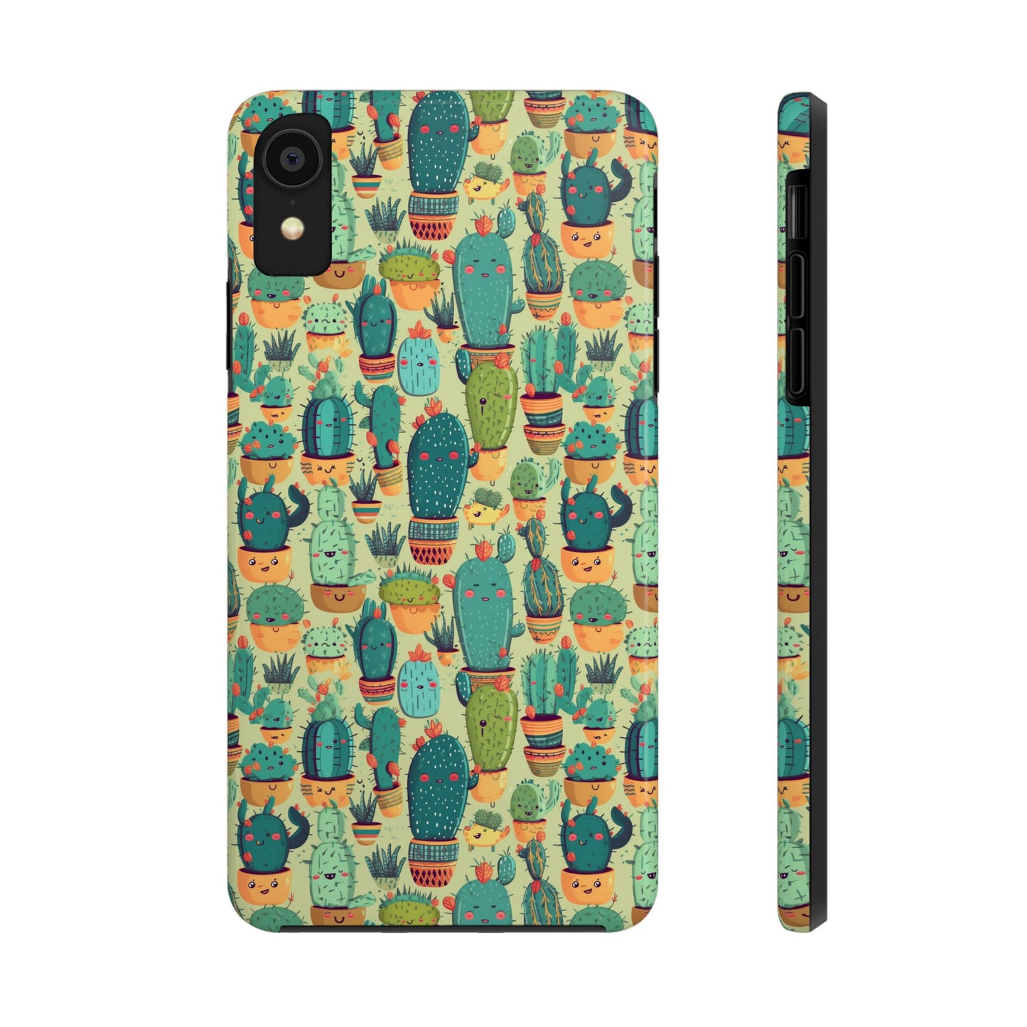 Cute Cactus Phone Cases, Tough iPhone Samsung Covers, Succulent Pattern