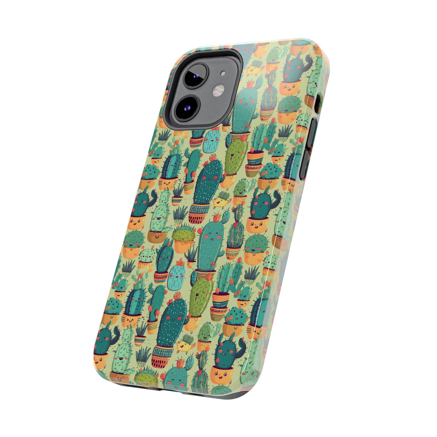 Cute Cactus Phone Cases, Tough iPhone Samsung Covers, Succulent Pattern