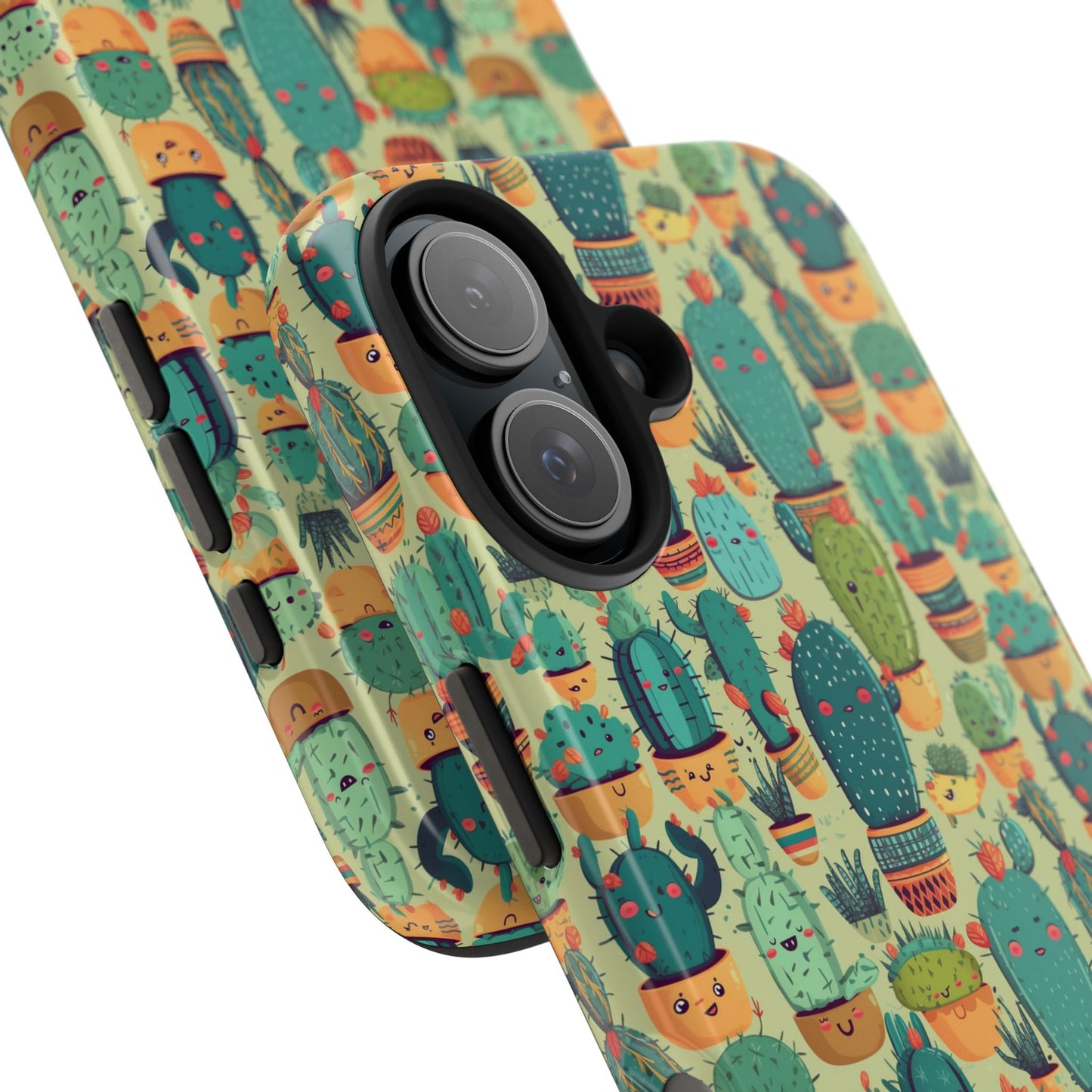 Cute Cactus Phone Cases, Tough iPhone Samsung Covers, Succulent Pattern