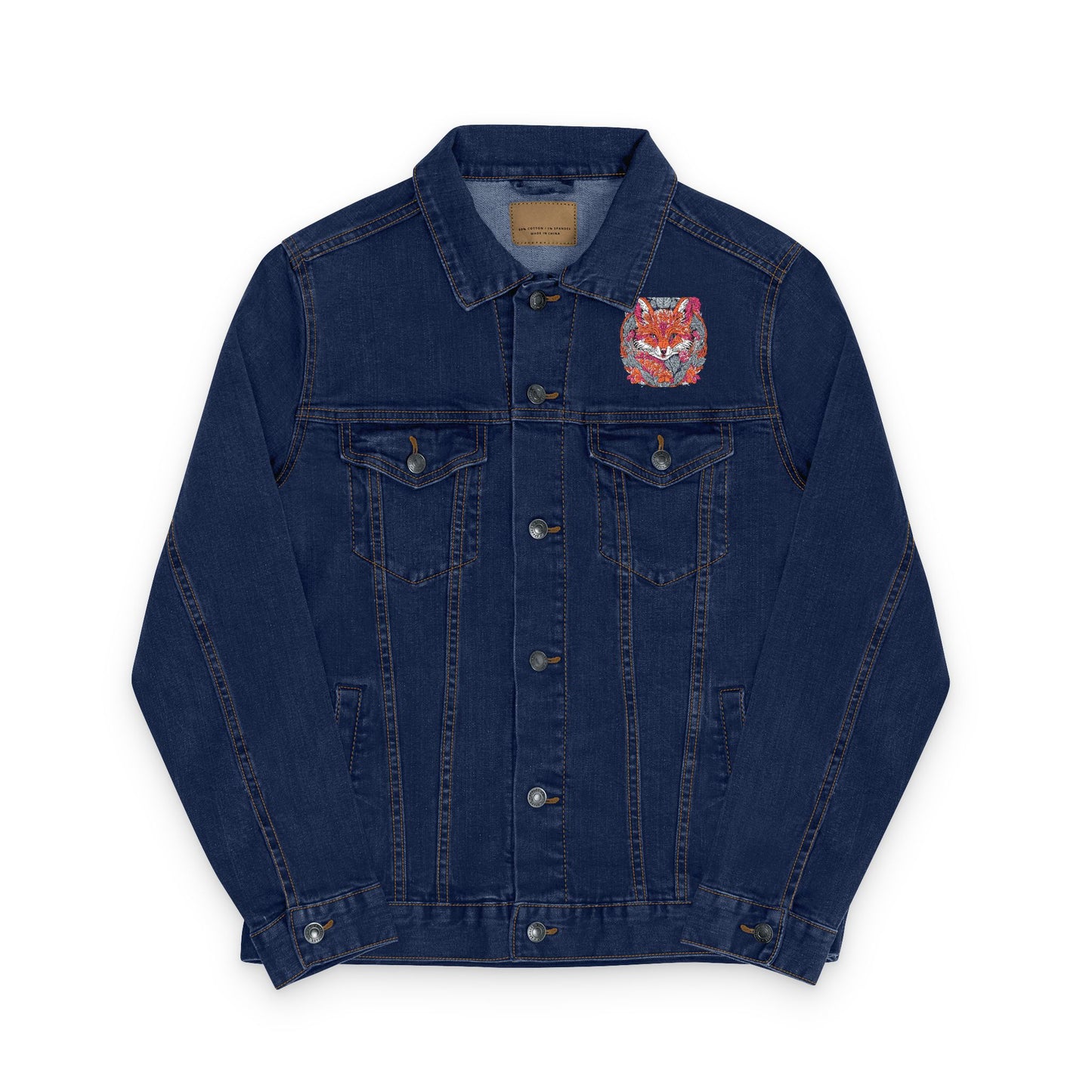 Boho Embroidered Jacket, Artistic Style, Casual Wear, Gift for Her, Denim