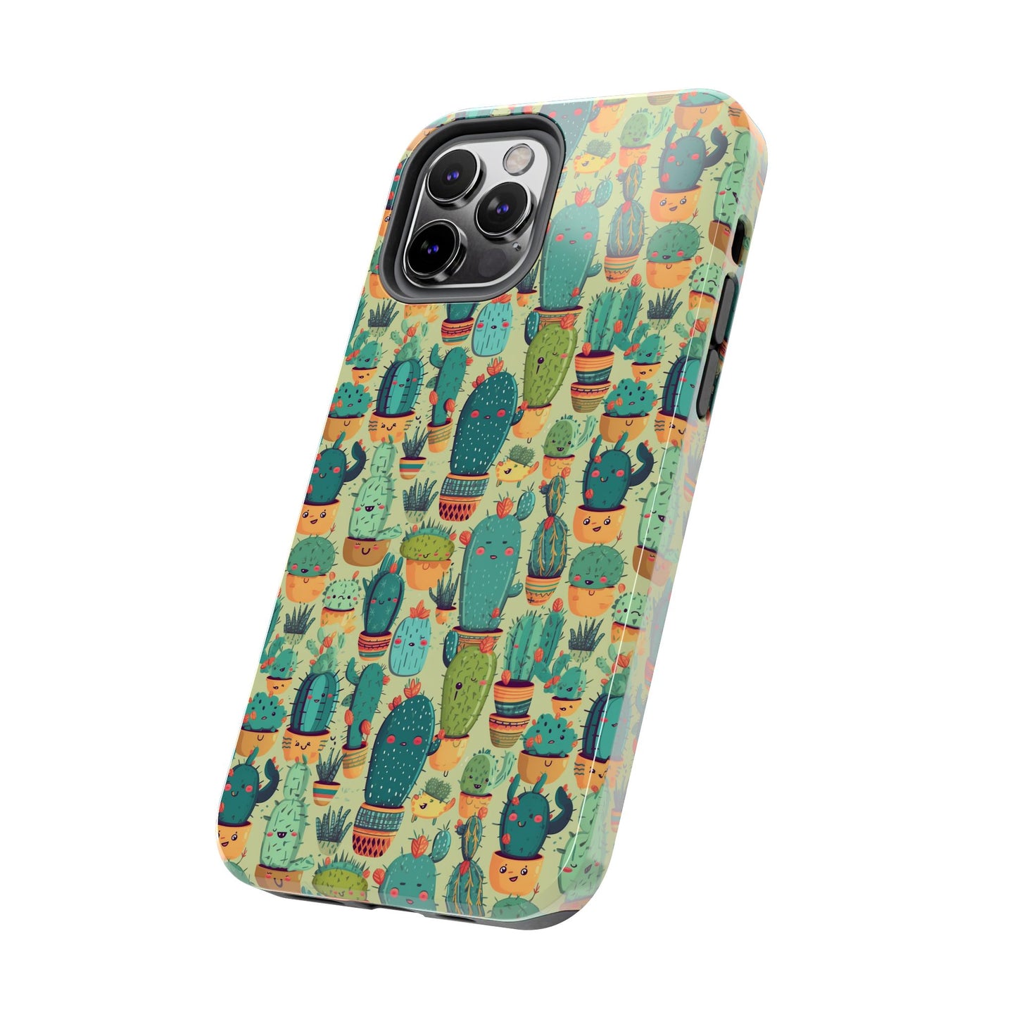Cute Cactus Phone Cases, Tough iPhone Samsung Covers, Succulent Pattern