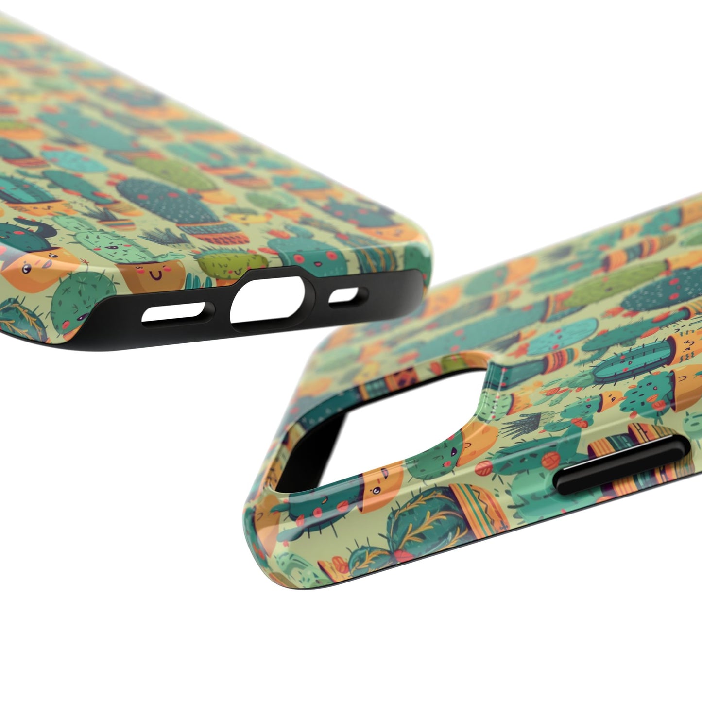 Cute Cactus Phone Cases, Tough iPhone Samsung Covers, Succulent Pattern