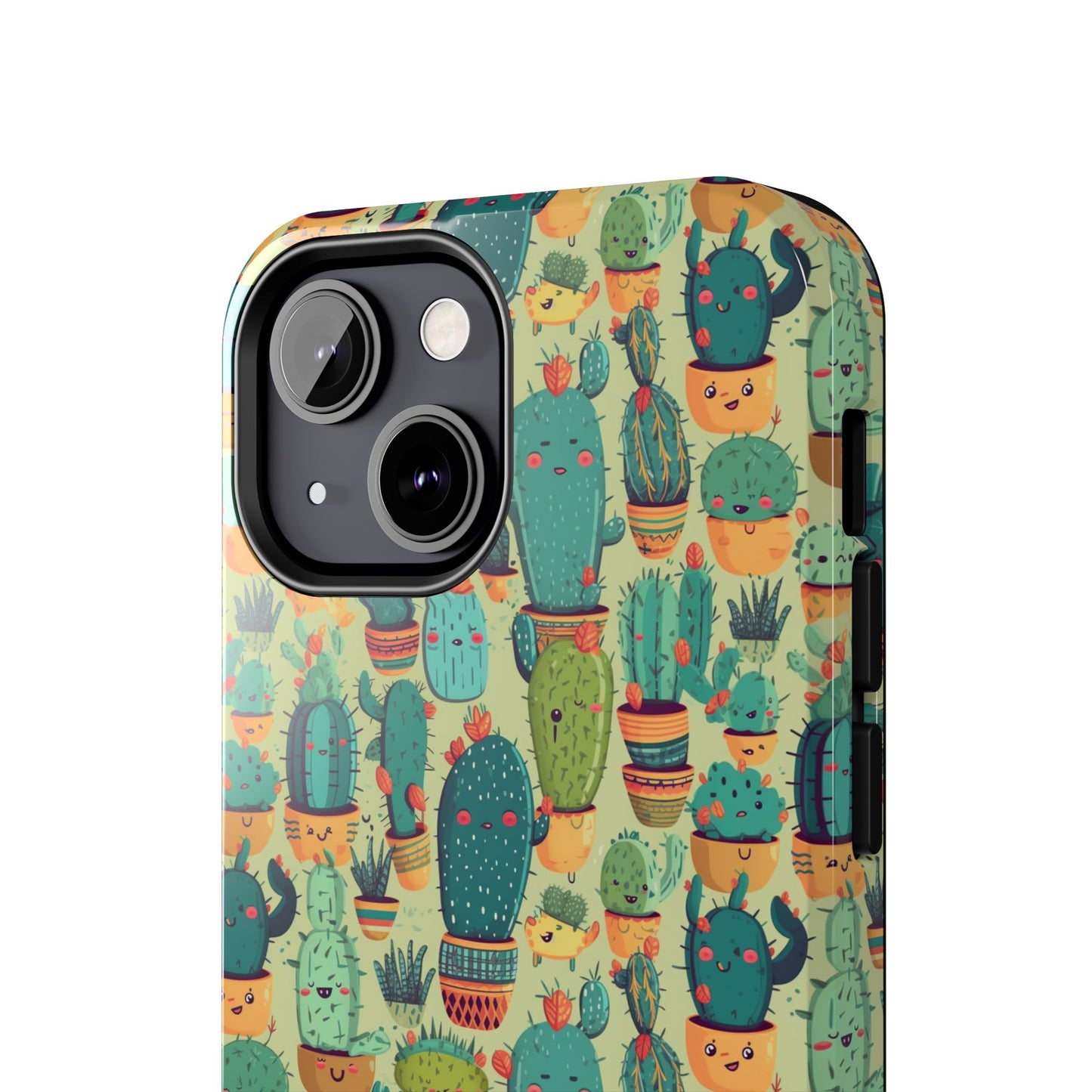 Cute Cactus Phone Cases, Tough iPhone Samsung Covers, Succulent Pattern