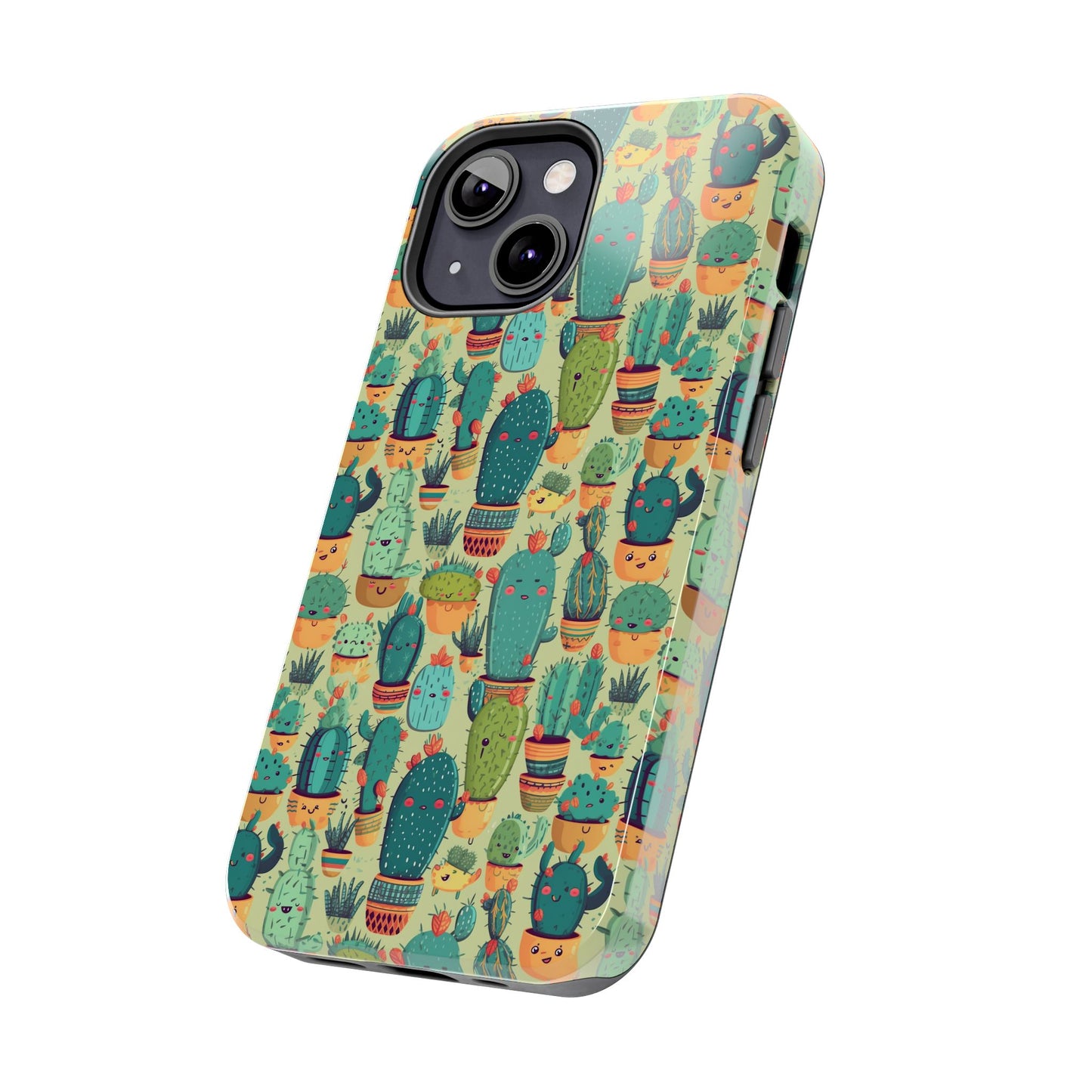 Cute Cactus Phone Cases, Tough iPhone Samsung Covers, Succulent Pattern