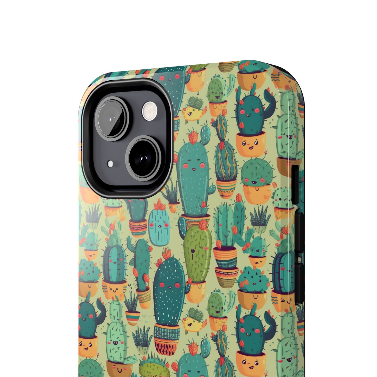 Cute Cactus Phone Cases, Tough iPhone Samsung Covers, Succulent Pattern