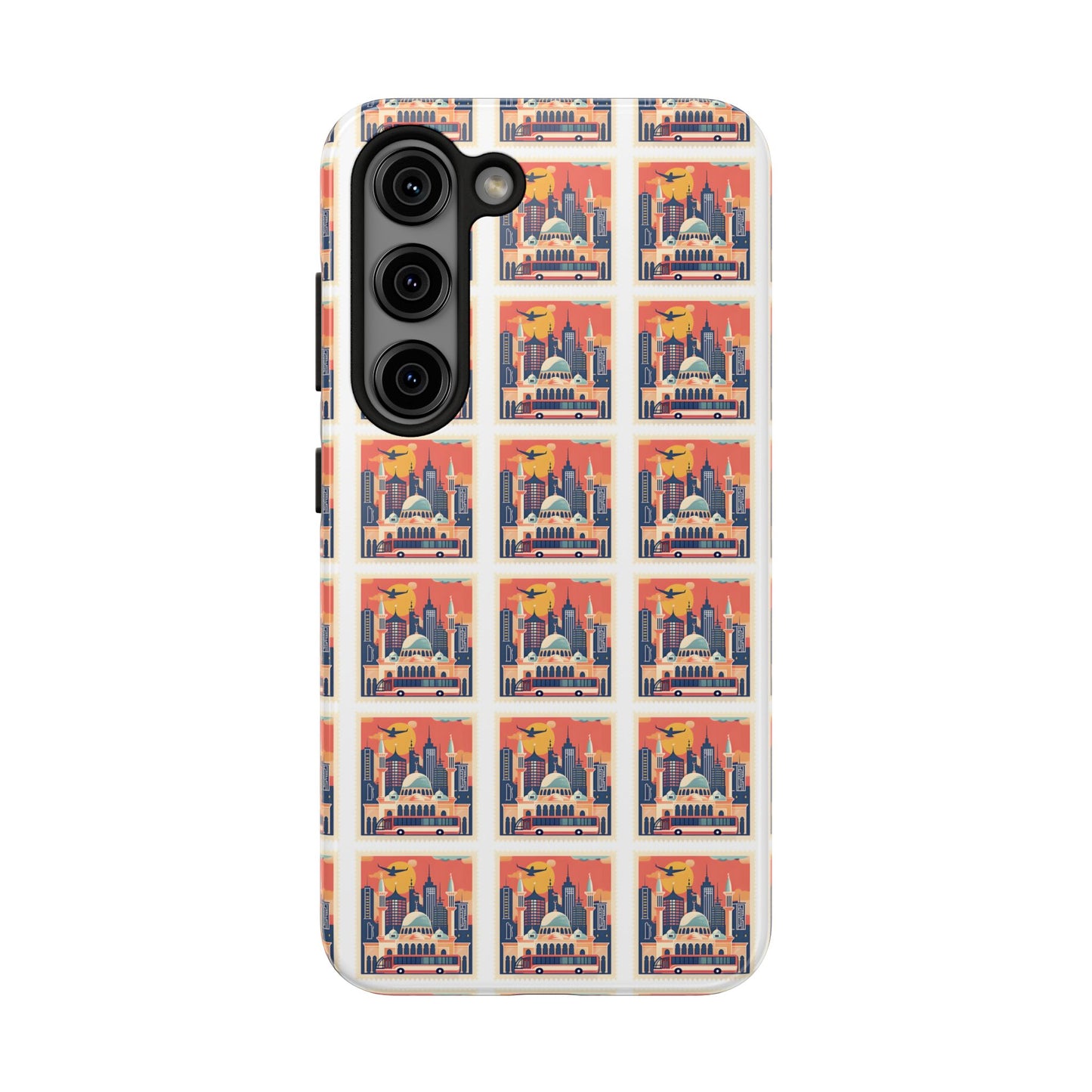 Artistic Islamic Cityscape Tough Phone Cases, Protective Cover, Urban Style, Unique Phone Accessory, Holiday Present, Masjid