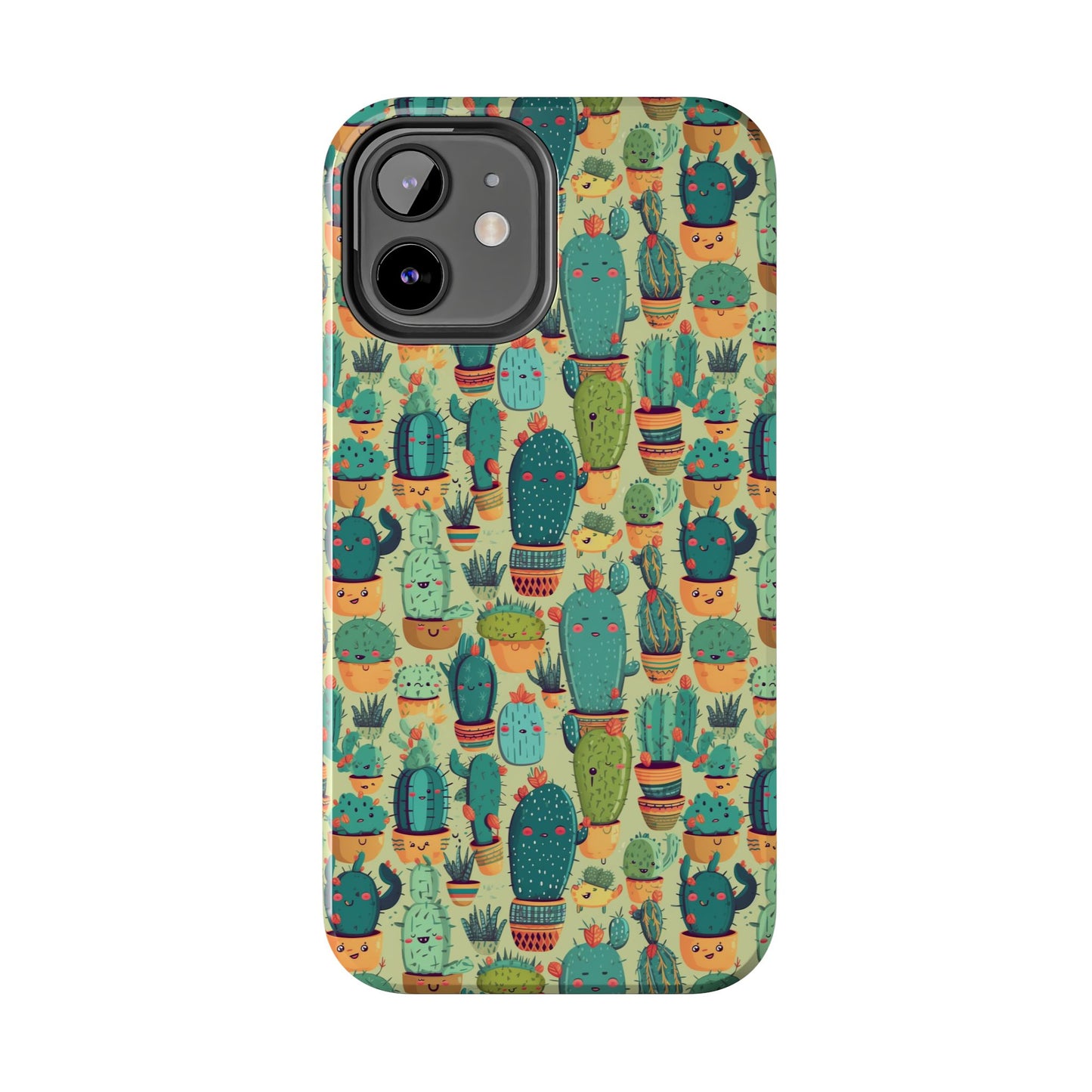 Cute Cactus Phone Cases, Tough iPhone Samsung Covers, Succulent Pattern