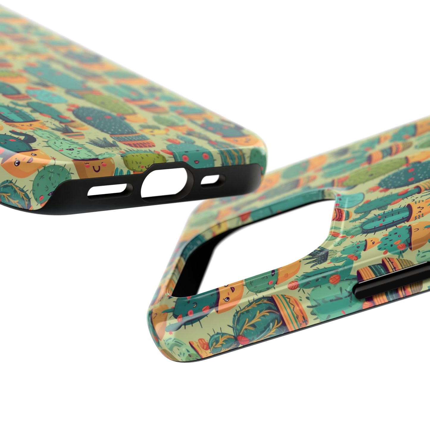 Cute Cactus Phone Cases, Tough iPhone Samsung Covers, Succulent Pattern