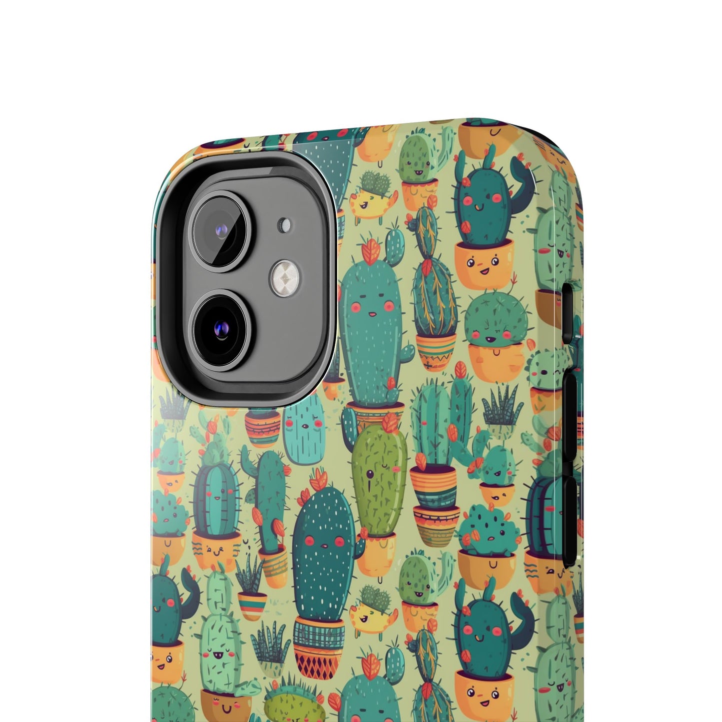 Cute Cactus Phone Cases, Tough iPhone Samsung Covers, Succulent Pattern