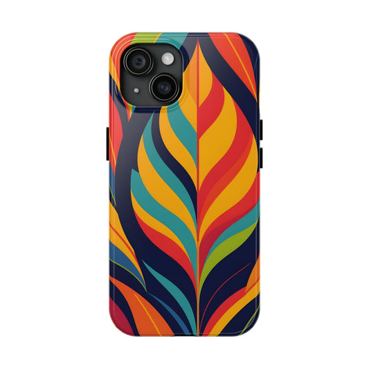 Colorful Leaf tough Phone Case, iPhone, Samsung Nature Lover Gift, Protective