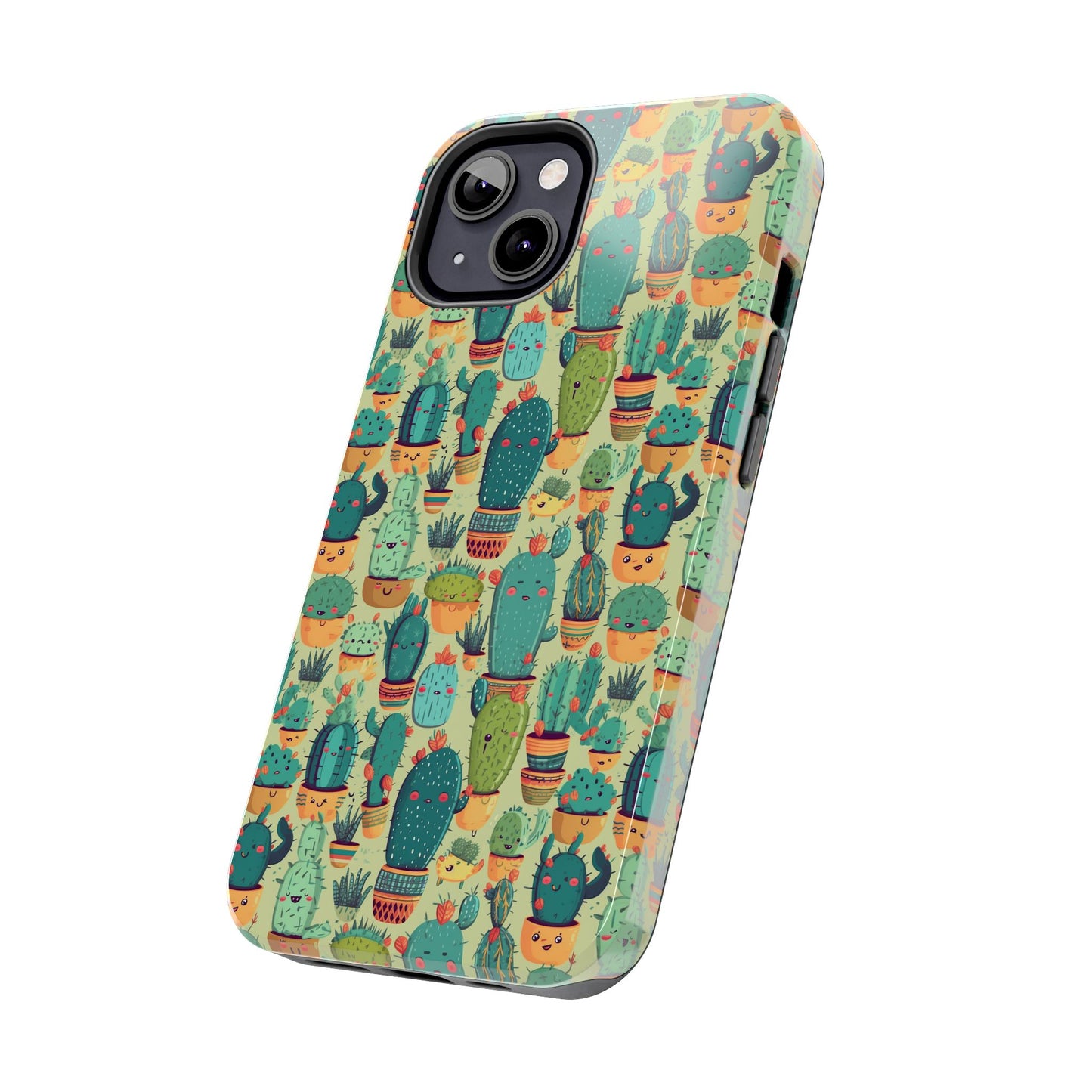 Cute Cactus Phone Cases, Tough iPhone Samsung Covers, Succulent Pattern