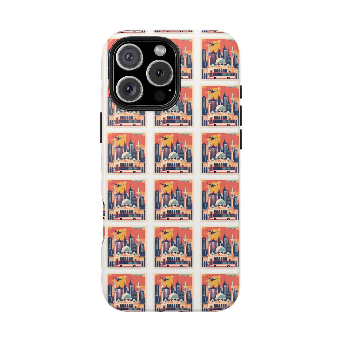 Artistic Islamic Cityscape Tough Phone Cases, Protective Cover, Urban Style, Unique Phone Accessory, Holiday Present, Masjid