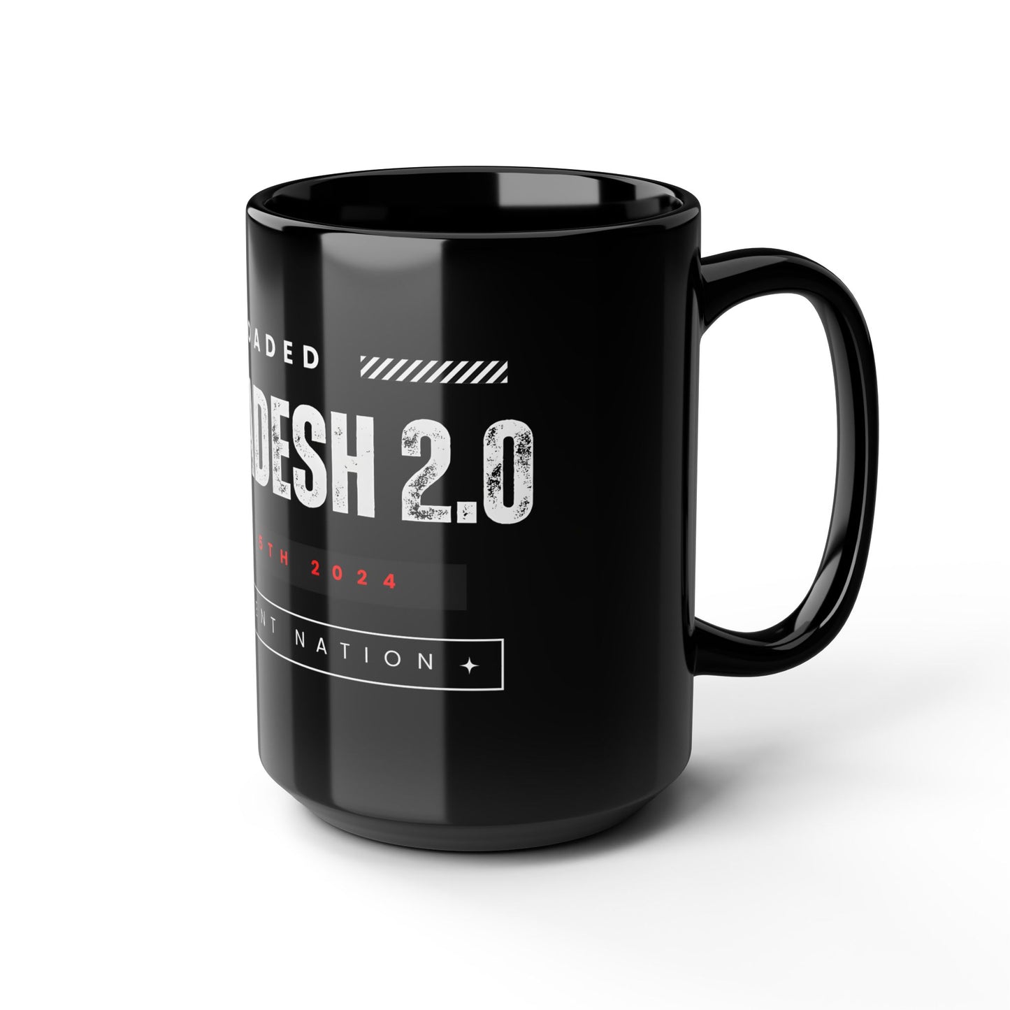 Bangladesh 2 0 Quota Movement Black Mug, Coffee Mug for Coffee Lovers, Patriotic