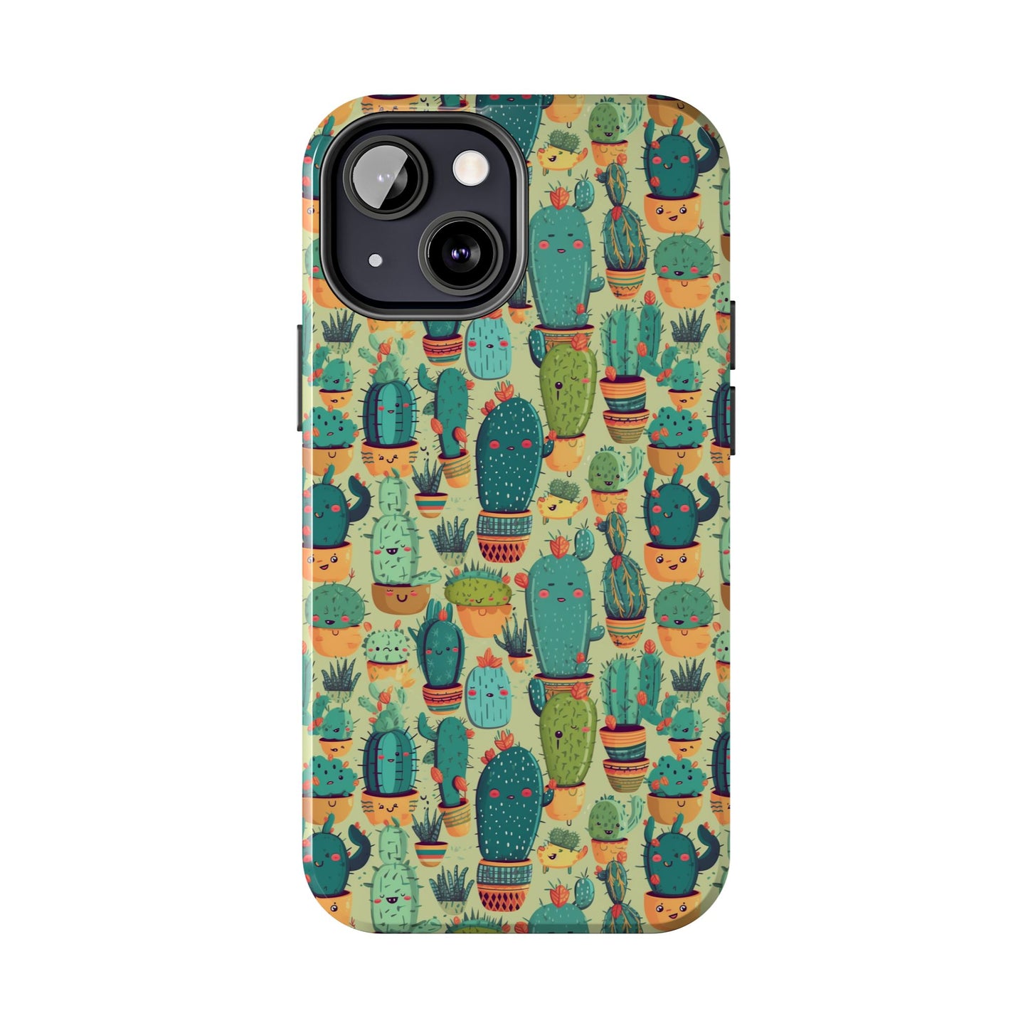 Cute Cactus Phone Cases, Tough iPhone Samsung Covers, Succulent Pattern
