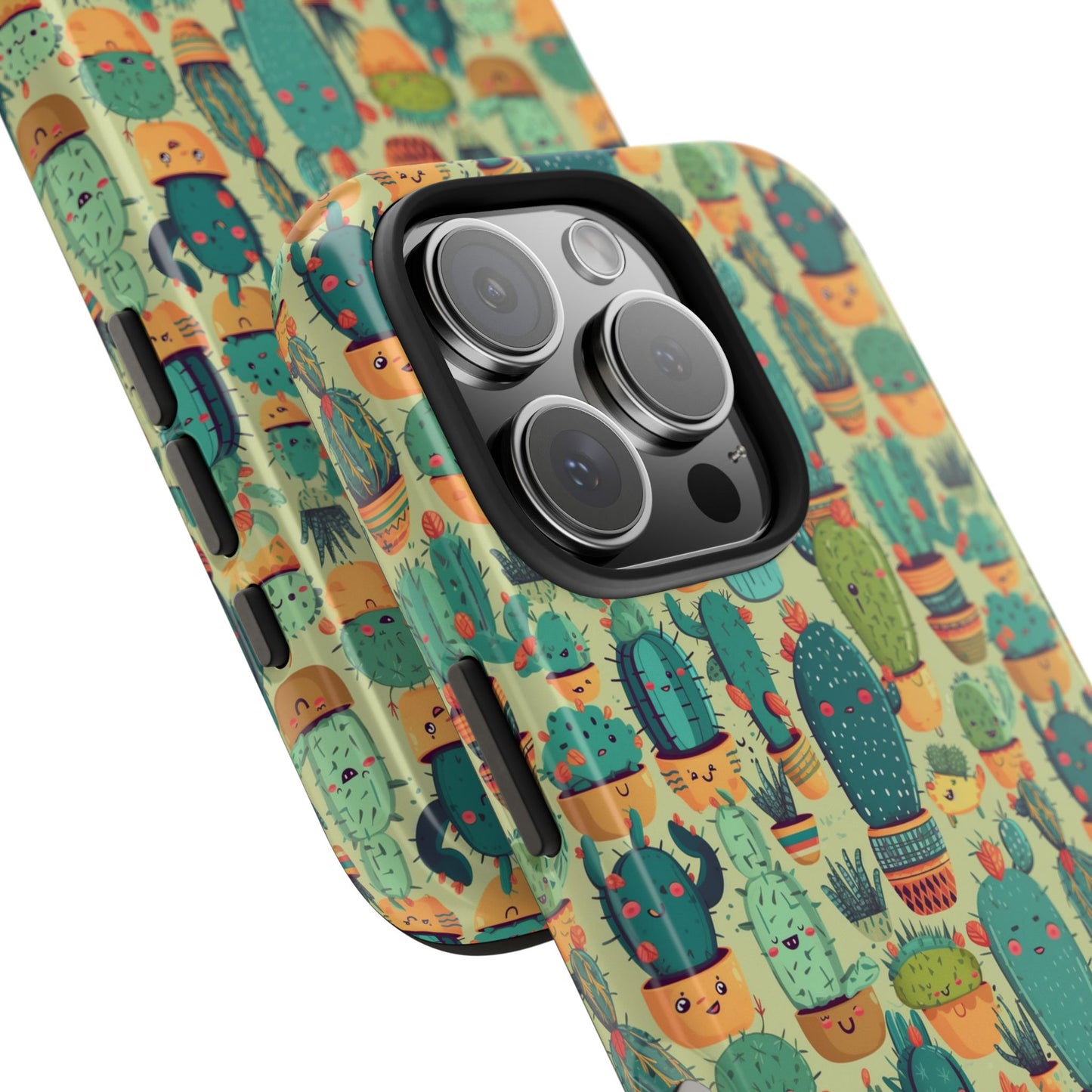 Cute Cactus Phone Cases, Tough iPhone Samsung Covers, Succulent Pattern