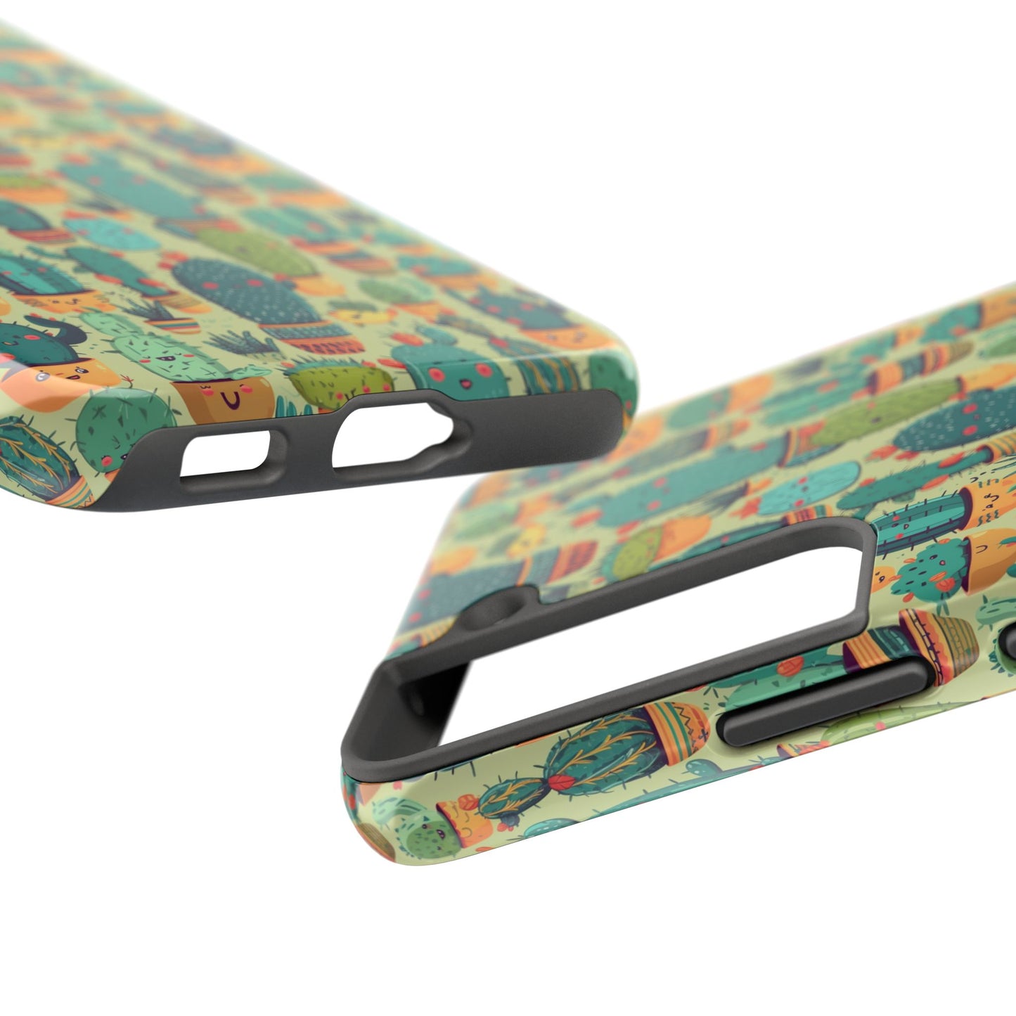 Cute Cactus Phone Cases, Tough iPhone Samsung Covers, Succulent Pattern